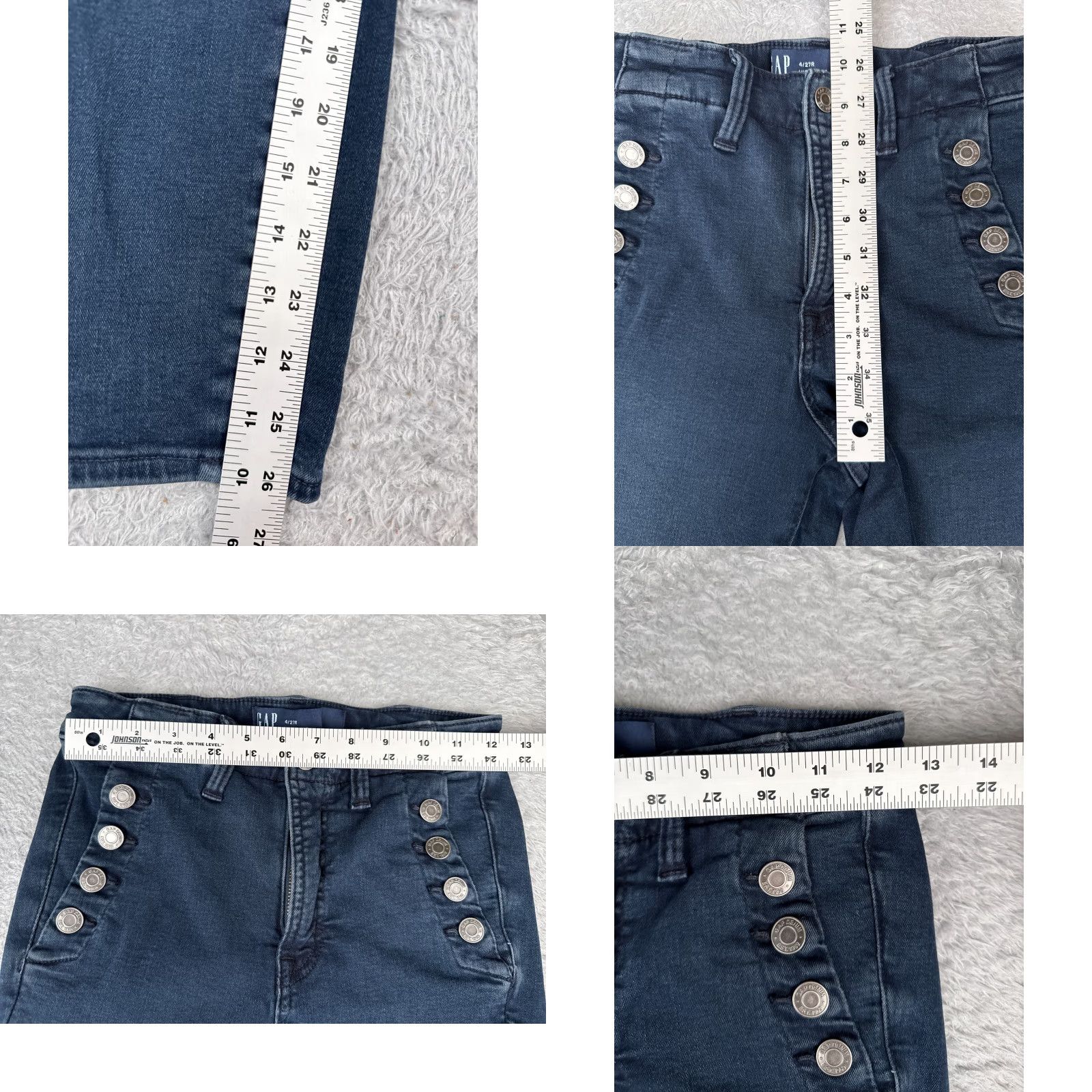 Gap Gap Jeans Womens 4 Blue Denim High Rise Jegging 26x26 Regular - 5-Pocket Cotton Blend Casual Classic Gap 1969 Womens Jeans Size 27" / US 4 / IT 40 - 8 Thumbnail
