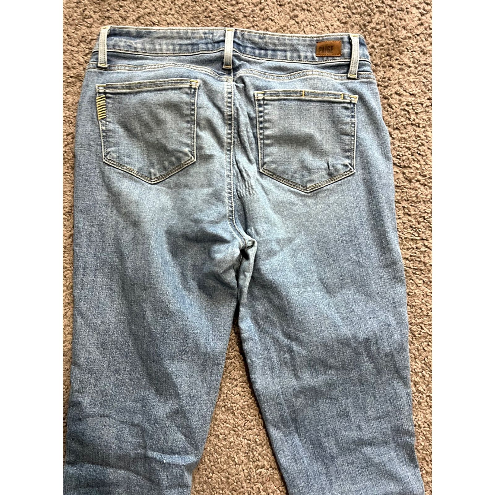 Paige PAIGE Verdugo Crop Jeans Women 31x27 Dark Wash Denim Cotton Blend Blue Cropped Low Rise Skinny Regular Size 31 Womens Jeans Size 24" / US 00 / IT 34 - 2 Thumbnail