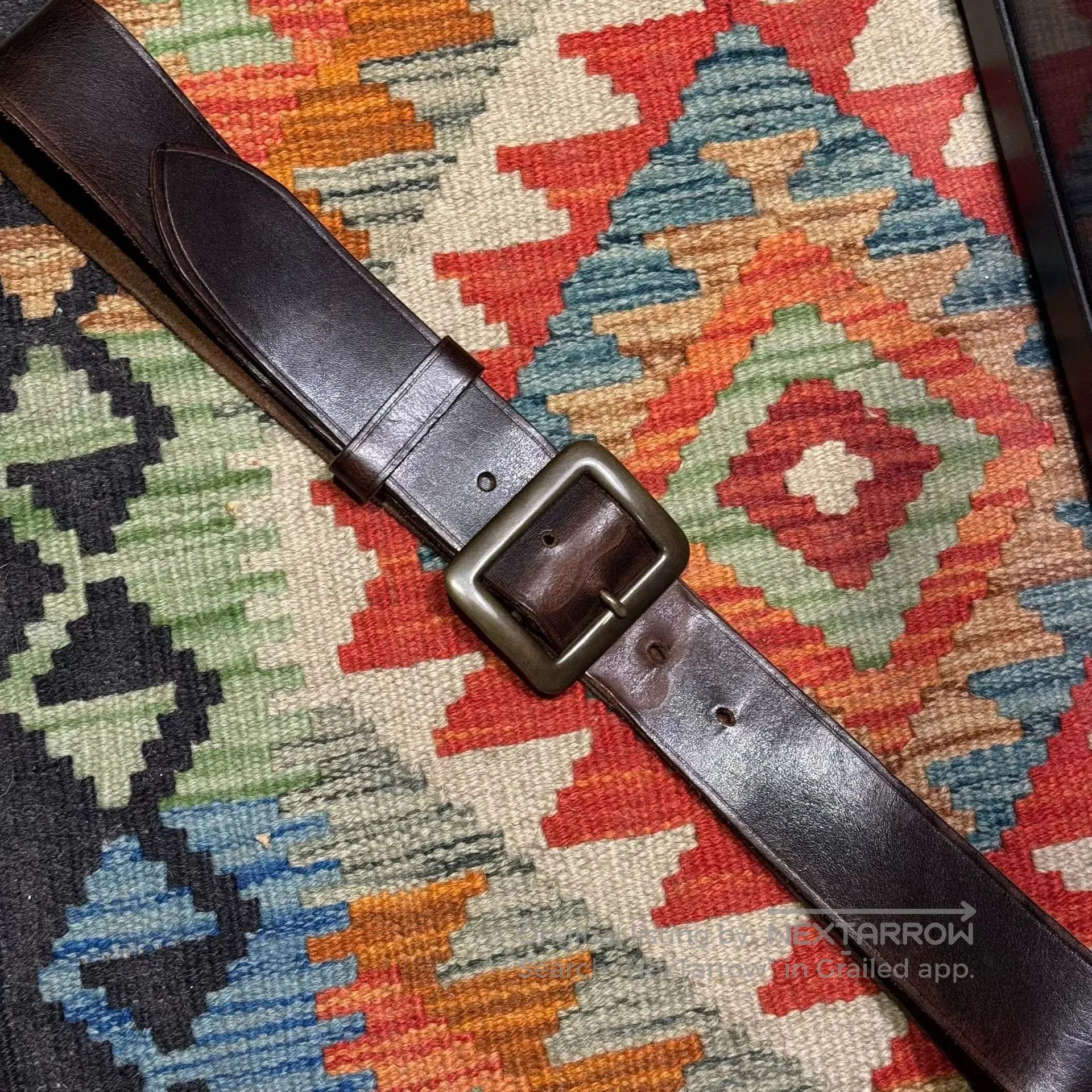 RRL Ralph Lauren Ralph Lauren Double RL Leather Belt. Size ONE SIZE - 4 Thumbnail