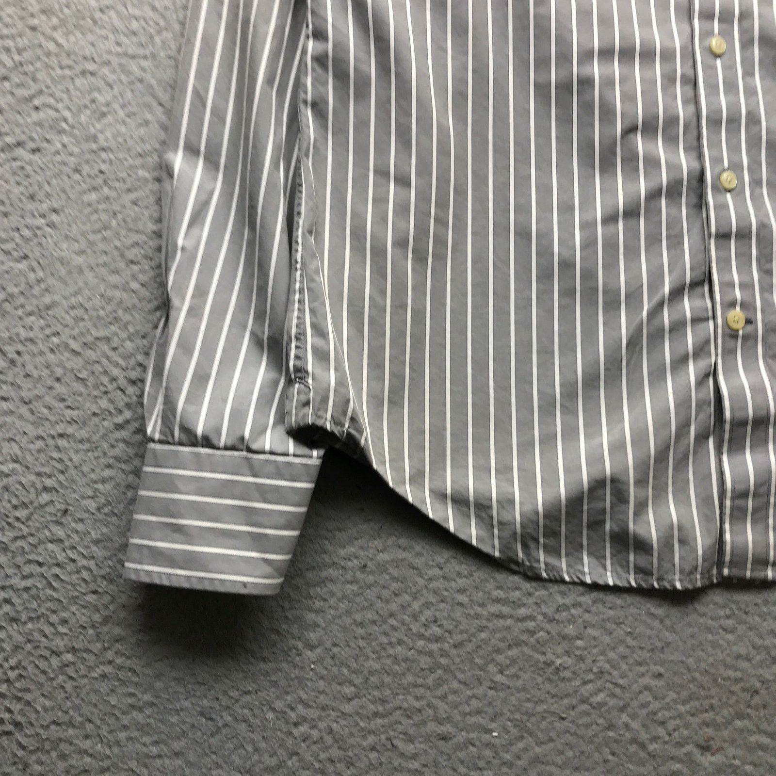 Abercrombie & Fitch Abercrombie & Fitch Muscle Dress Shirt Men XXL Striped Gray Size US XXL / EU 58 / 5 - 8 Thumbnail