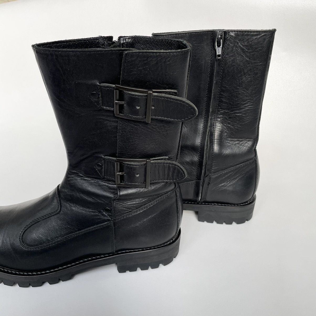 Yohji Yamamoto A/W 11 Black Leather Biker Boots Size US 8.5 / IT 38.5 - 9 Thumbnail