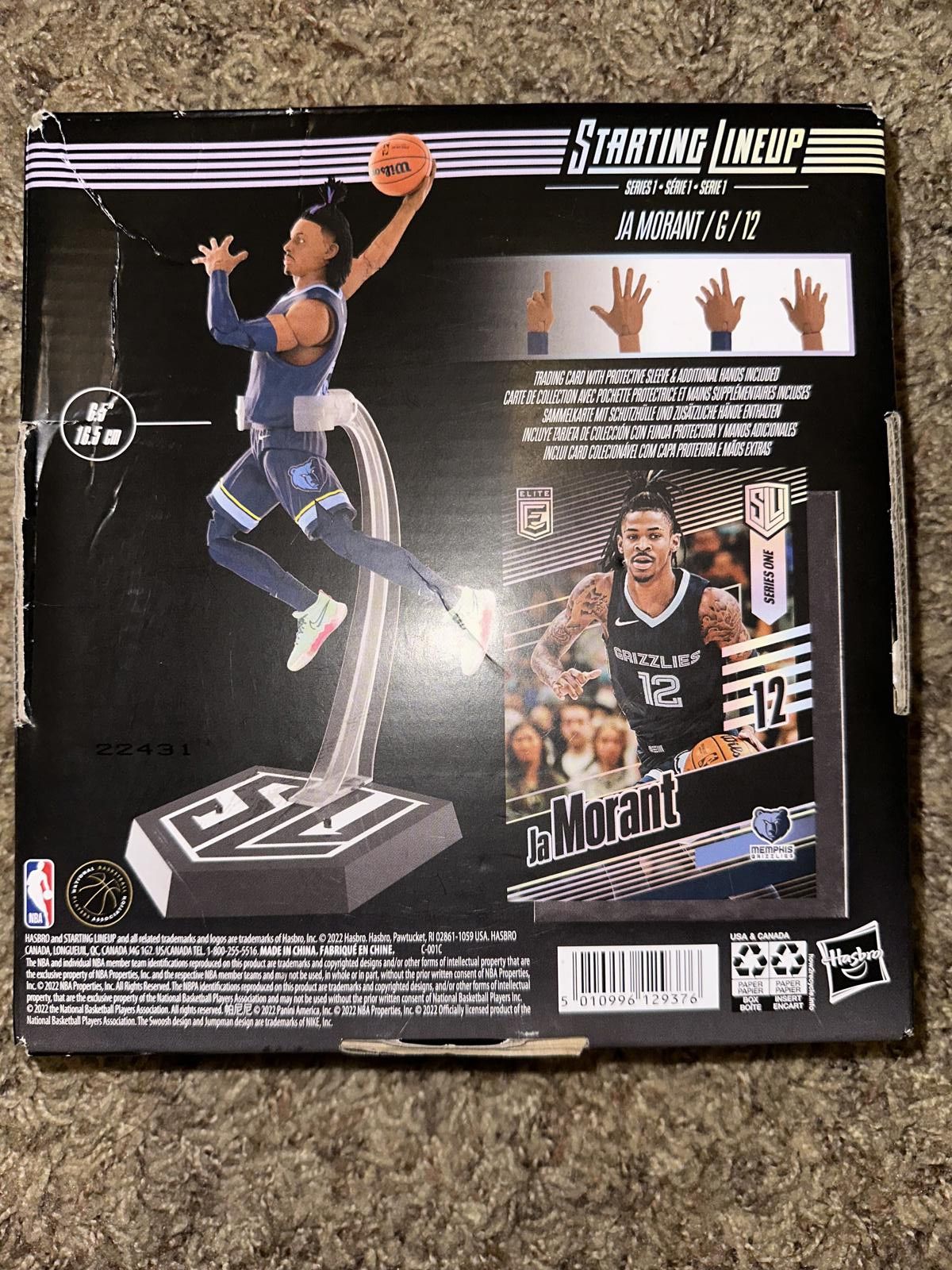 Nike Hasbro Starting Lineup NBA Season 1 Memphis Grizzlies Ja Morant Action Figure Size ONE SIZE - 3 Thumbnail