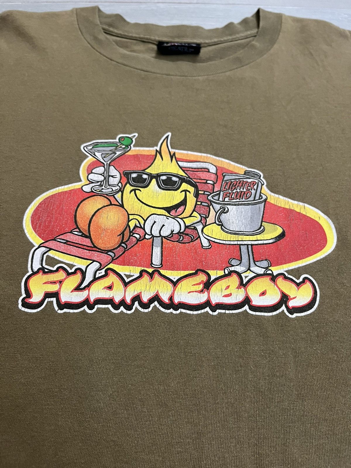 Vintage Vintage world industries skateboard flame boy tee stussy Size US XL / EU 56 / 4 - 3 Thumbnail