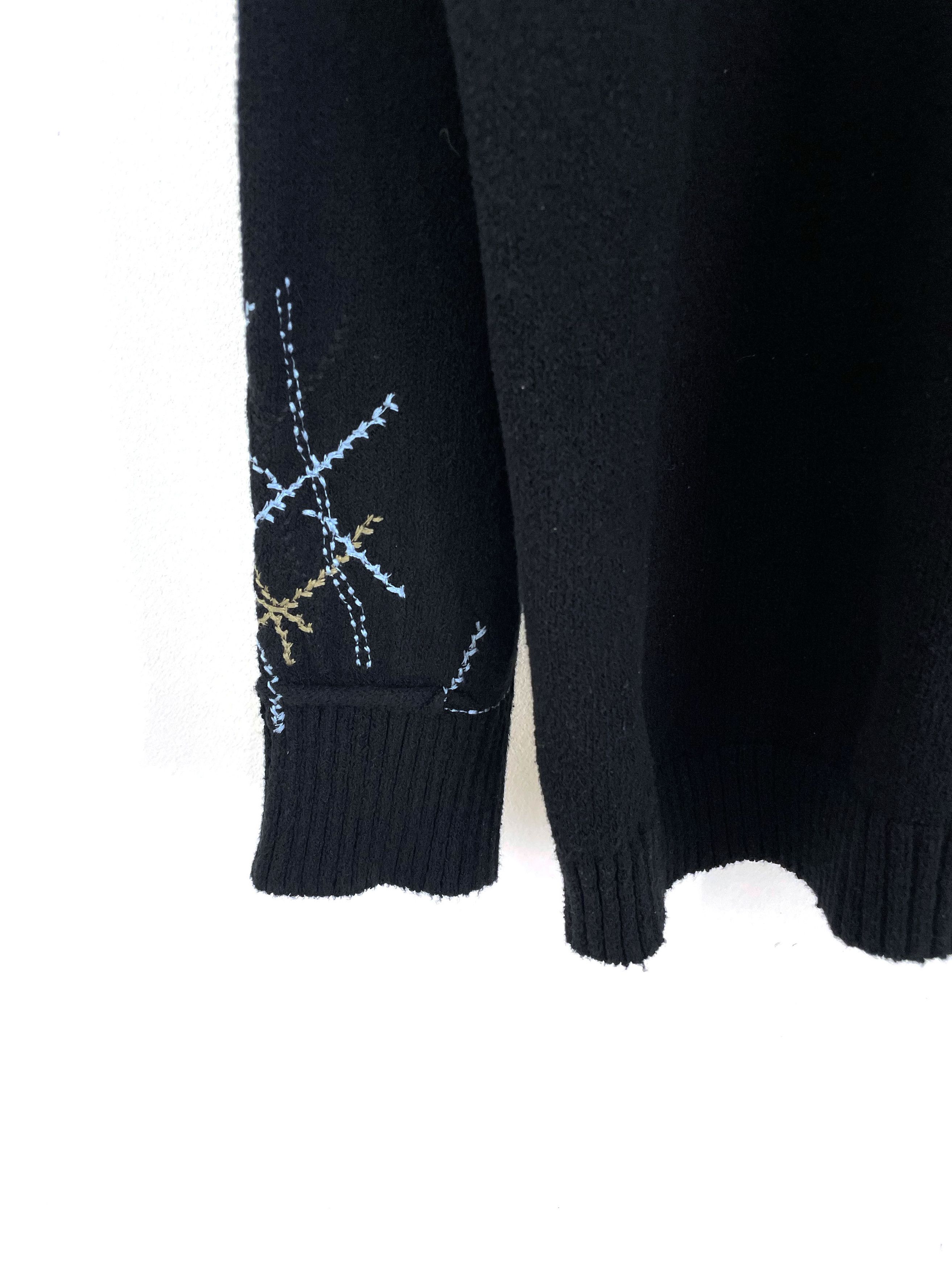 Yohji Yamamoto Contrast Stitch Knit Sweater Size US L / EU 52-54 / 3 - 10 Thumbnail