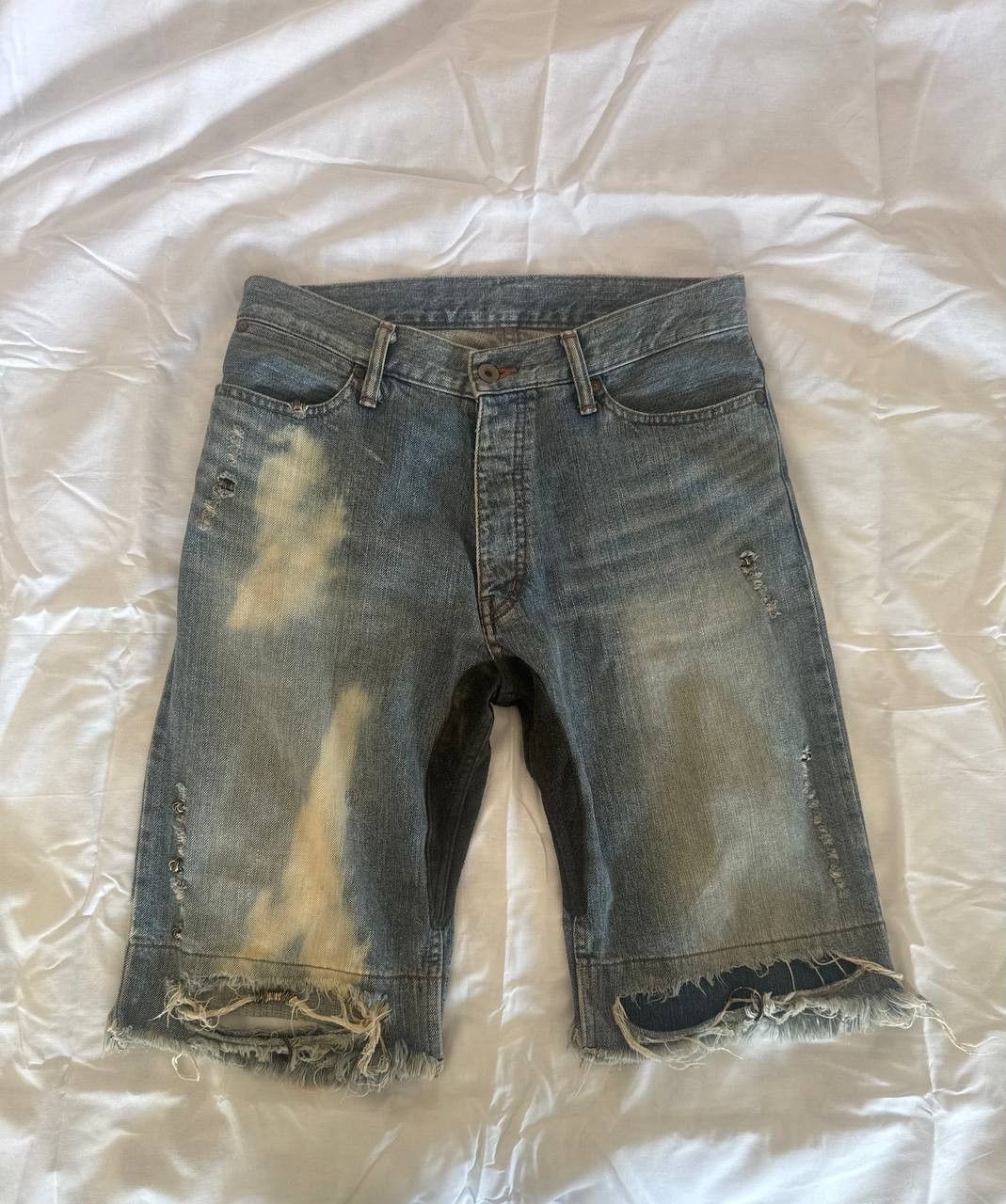 If Six Was Nine If Six Was Nine mudmax pierced denim shorts Size US 28 / EU 44 - 1 Thumbnail