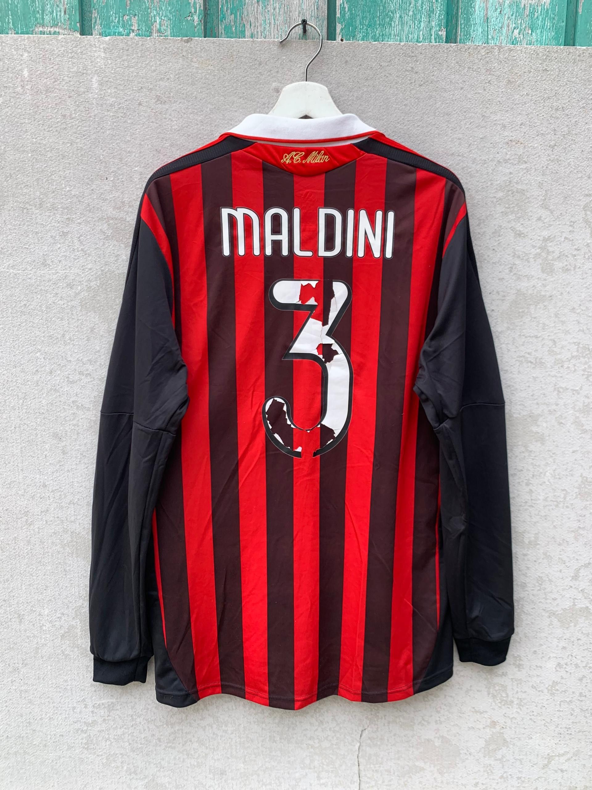 Vintage Vintage AC MILAN Maldini Jersey Size US XL / EU 56 / 4 - 2 Thumbnail