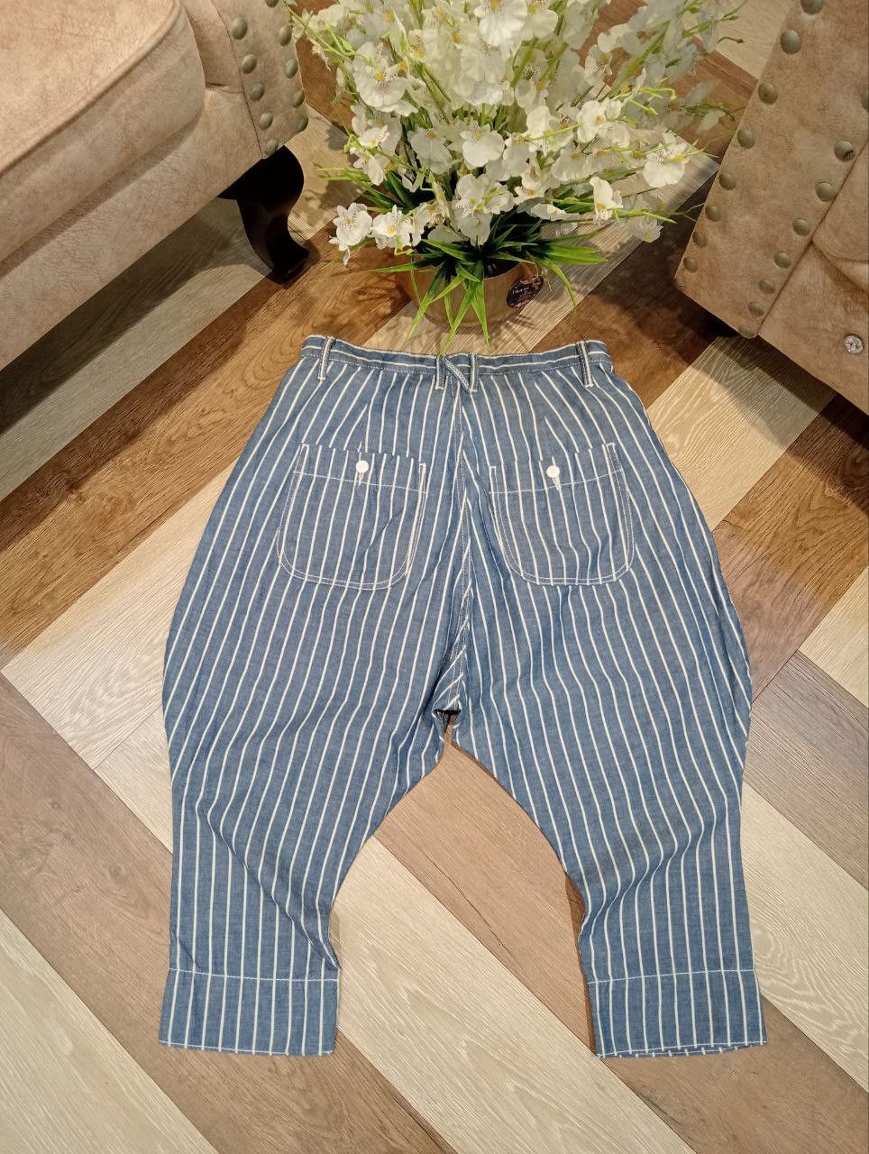 Ne-Net VINTAGE NE-NET ISSEY MIYAKE STRIPED CROPPED PANTS Size US 30 / EU 46 - 7 Thumbnail