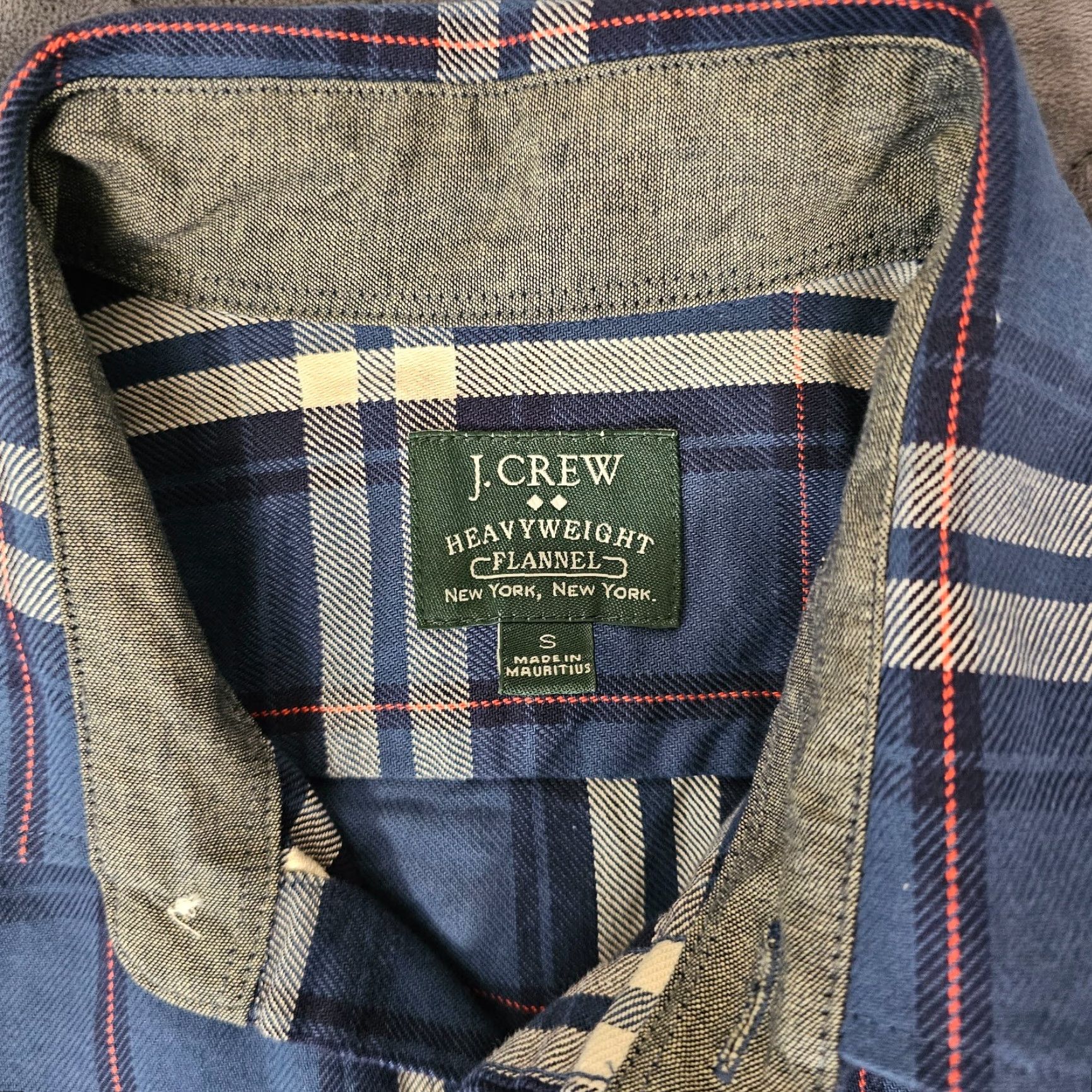 J.Crew VINTAGE J.CREW Heavyweight Flannel Shirt Men's Small Long Sleeve Blue Plaid Casual Fall Winter Size US S / EU 44-46 / 1 - 2 Thumbnail