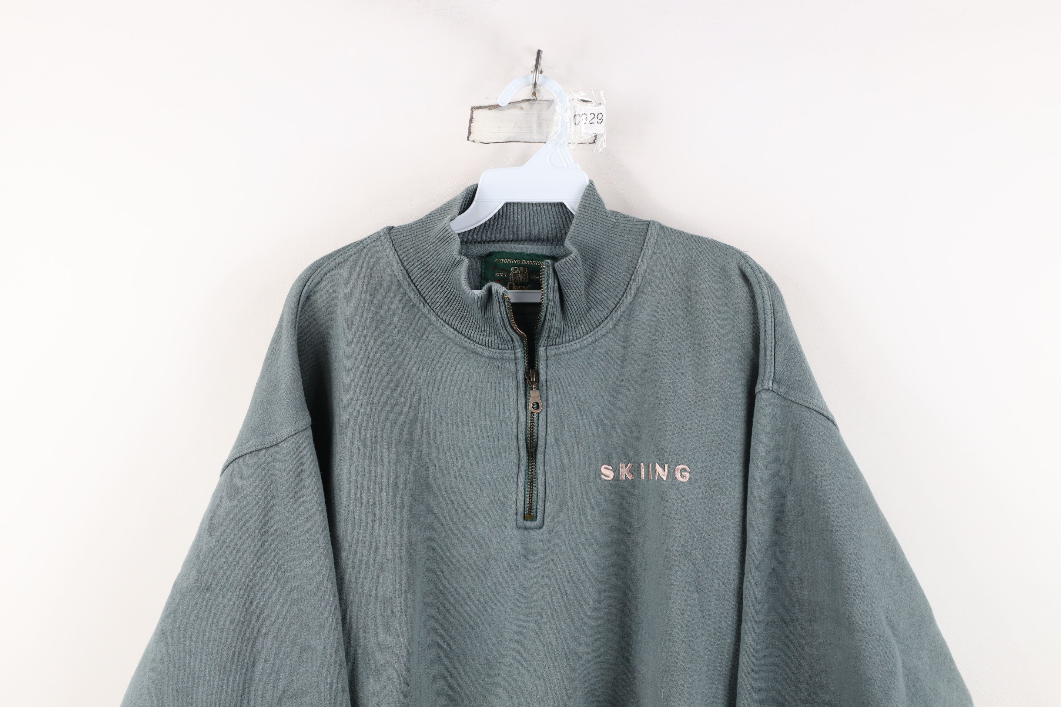 Orvis Vintage 90s Orvis Spell Skiing Half Zip Pullover Sweatshirt Size US XL / EU 56 / 4 - 2 Thumbnail