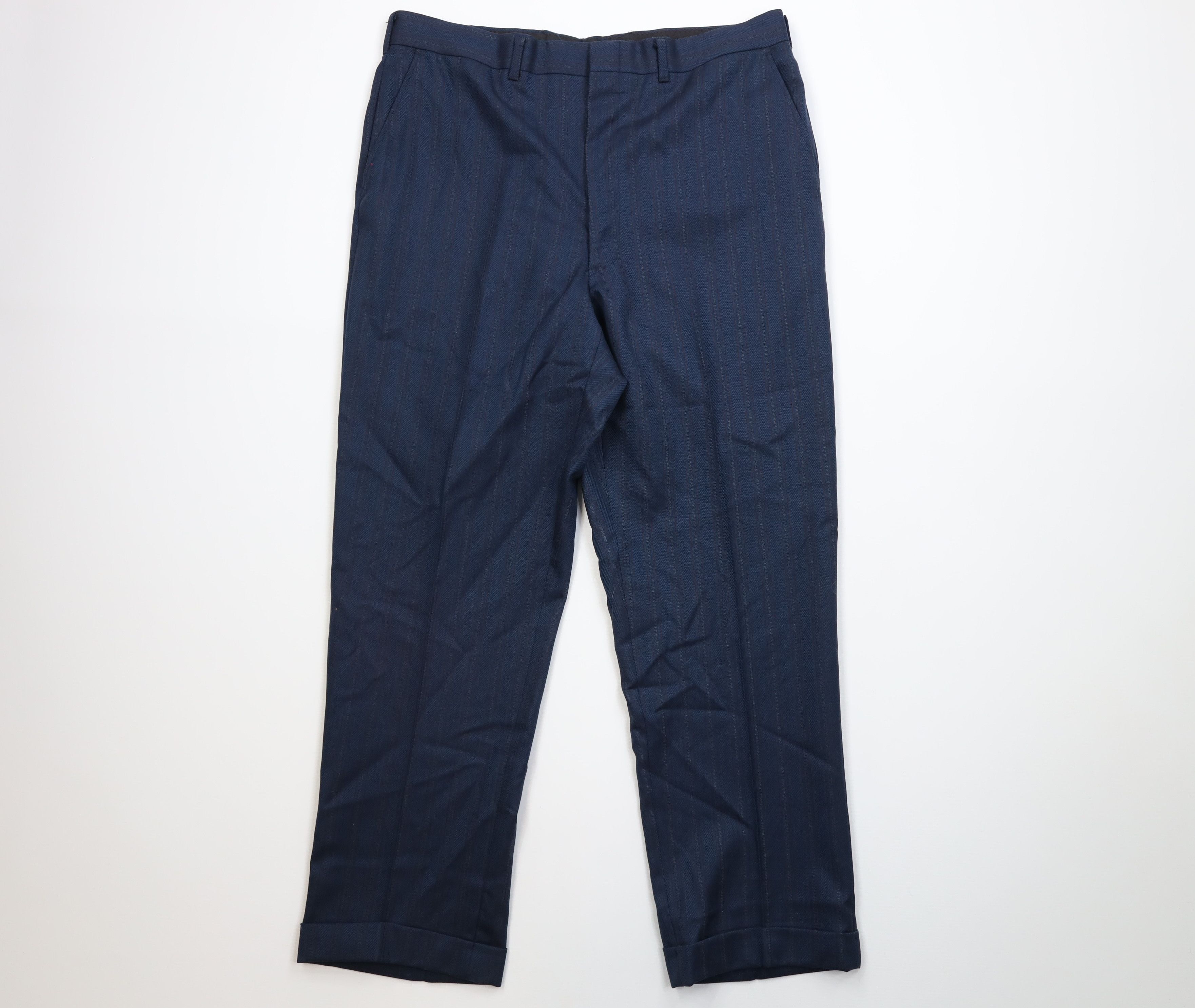 Vintage Vintage 60s 70s Streetwear Blend Striped Chino Pants USA Size US 36 / EU 52 - 1 Thumbnail