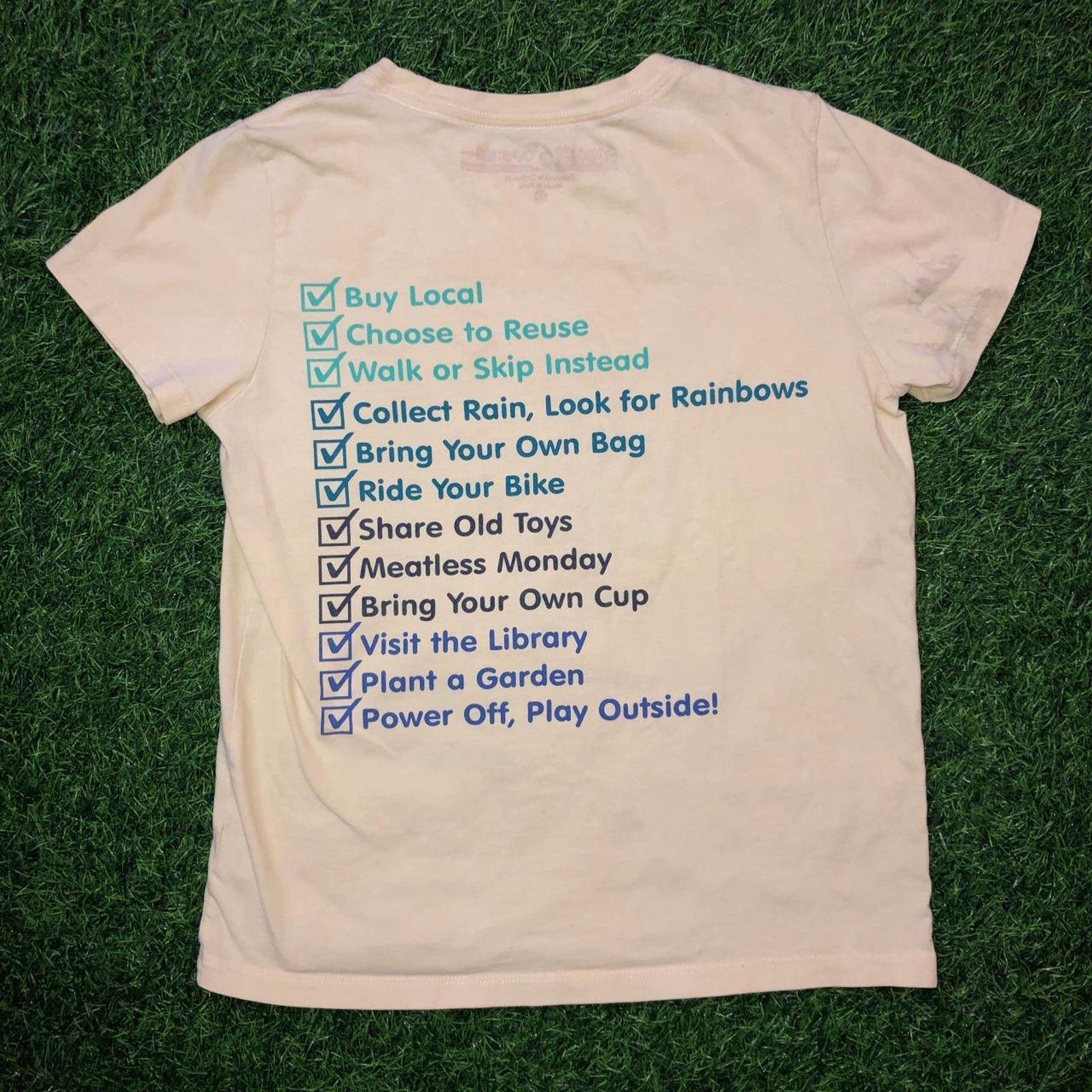 Other Women’s Yellow ‘Play For The Planet’ Graphic Tee Size S / US 4 / IT 40 - 2 Thumbnail
