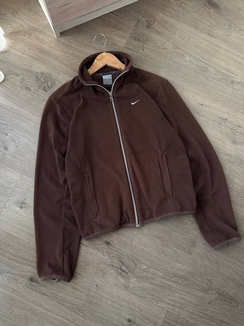 Nike × Nike ACG × Vintage Vintage Nike Brown Full Zip Fleece Hoodie Size L / US 10 / IT 46 - 1 Thumbnail