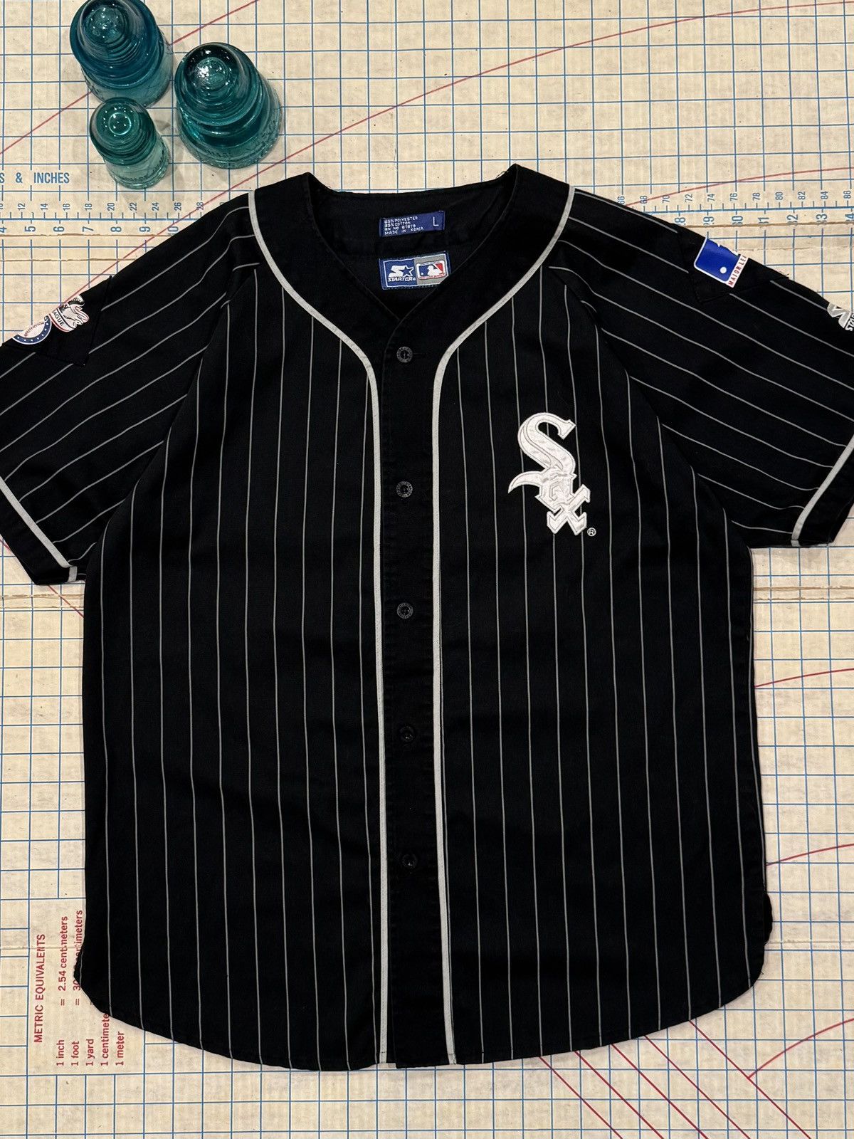 Starter Vintage Starter Chicago White Sox Pinstriped Baseball Jersey Size US L / EU 52-54 / 3 - 2 Thumbnail