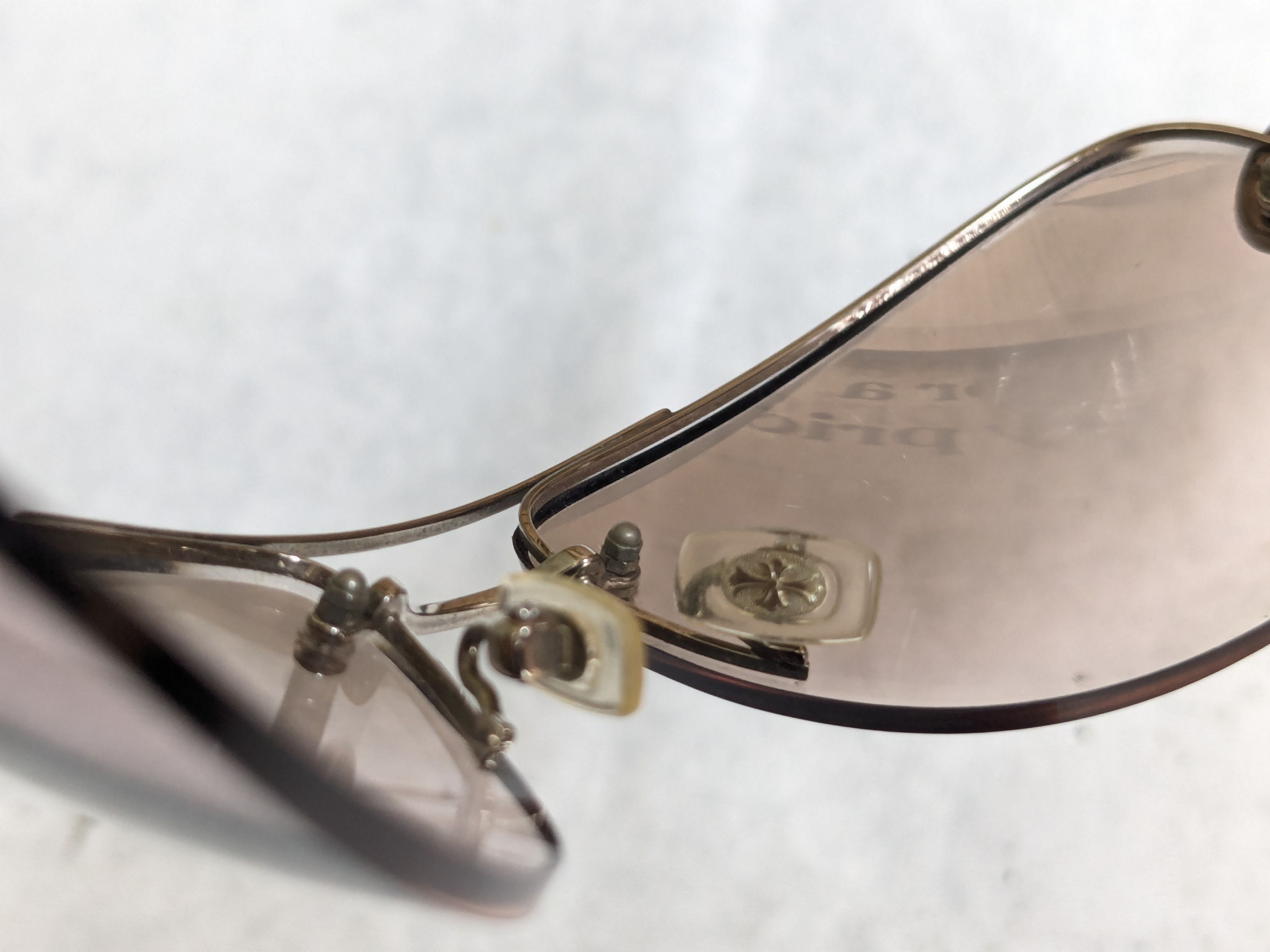 Chrome Hearts Chrome Hearts Classic Oval Sunglasses Pink Leather Sterling Size ONE SIZE - 11 Thumbnail