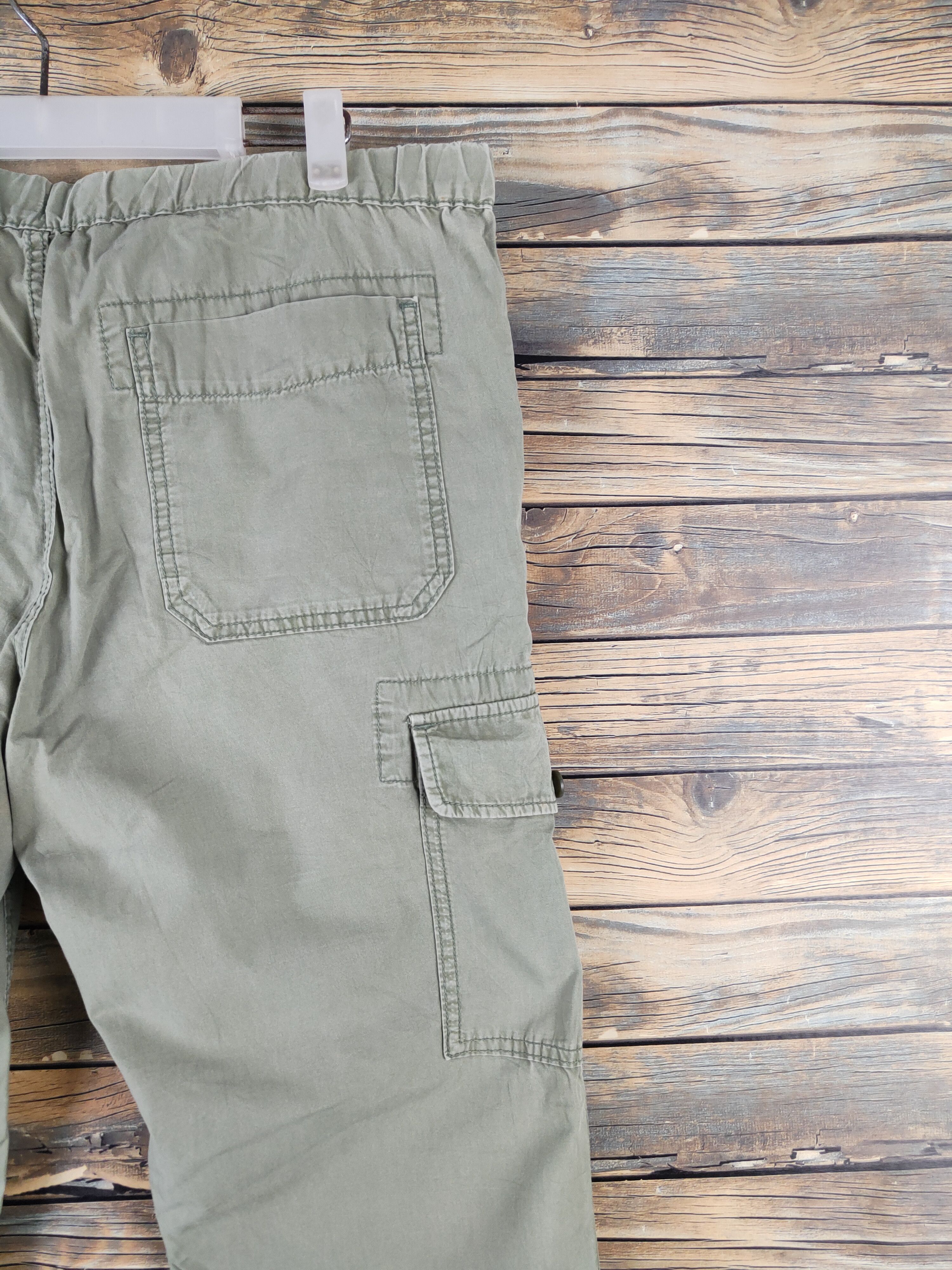 Japanese Brand DL Uniqlo Green Faded Multipocket Tactical Cargo Pants #1303 Size US 33 - 10 Thumbnail