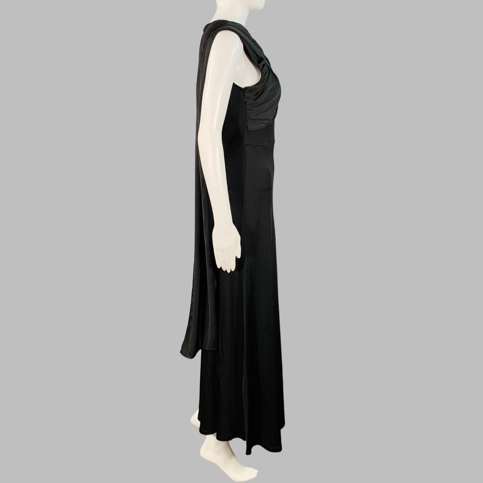 Sandro SANDRO Size S Black Viscose Blend Sleeveless Wrap Maxi Dress Size S / US 4 / IT 40 - 3 Thumbnail