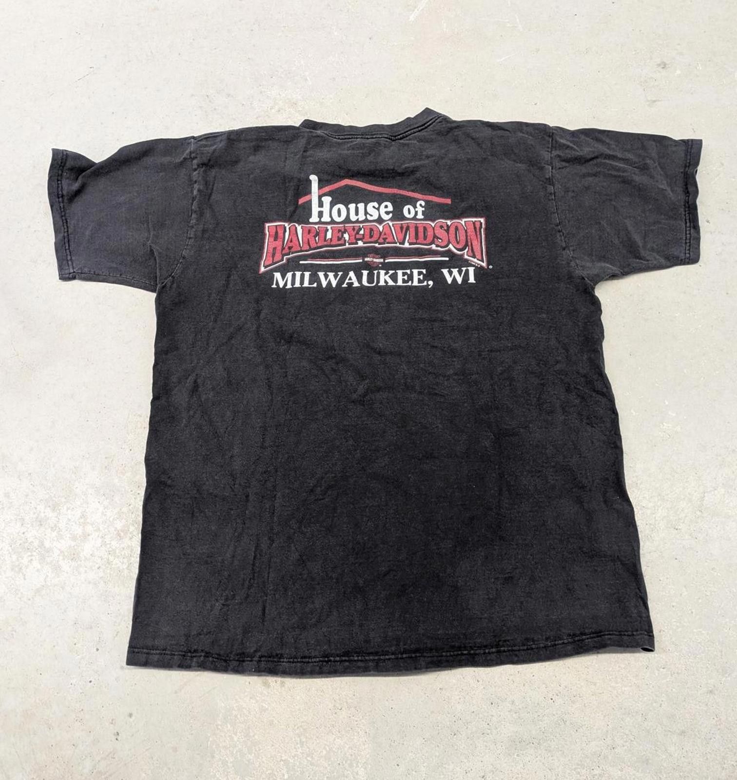 Harley Davidson Vintage 90s Harley Davidson 95th Anniversary T-shirt Size US XL / EU 56 / 4 - 3 Thumbnail