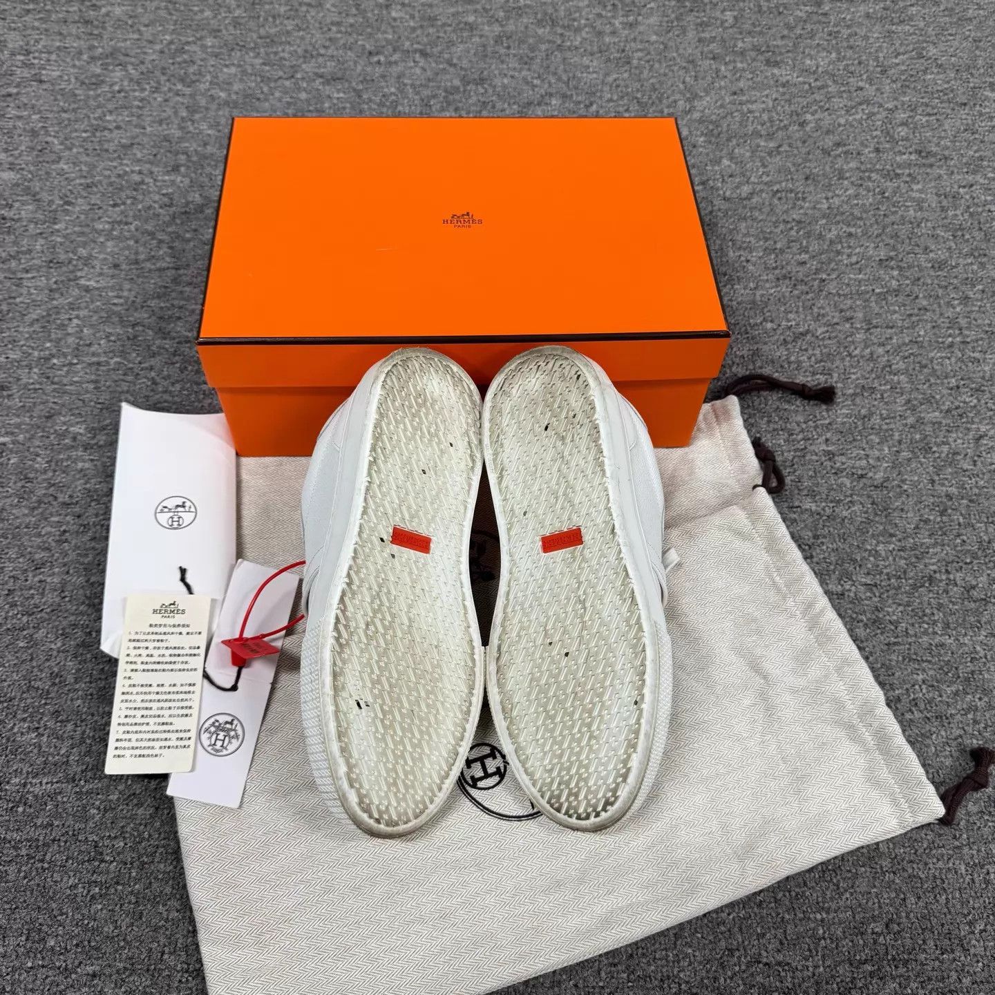Hermes Hermes Kelly Metallic Buckle White Platform Sneaker 37 Size US 6.5 / IT 36.5 - 8 Thumbnail