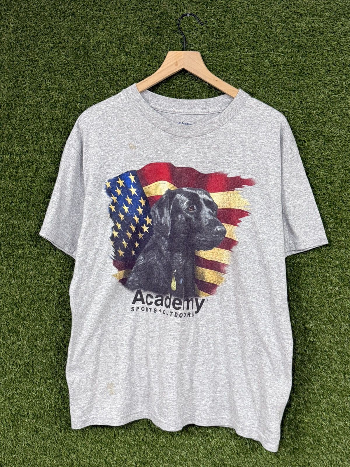Vintage Vintage Academy Labrador Lab Dog Flag America Tee Grey Size US L / EU 52-54 / 3 - 1 Thumbnail