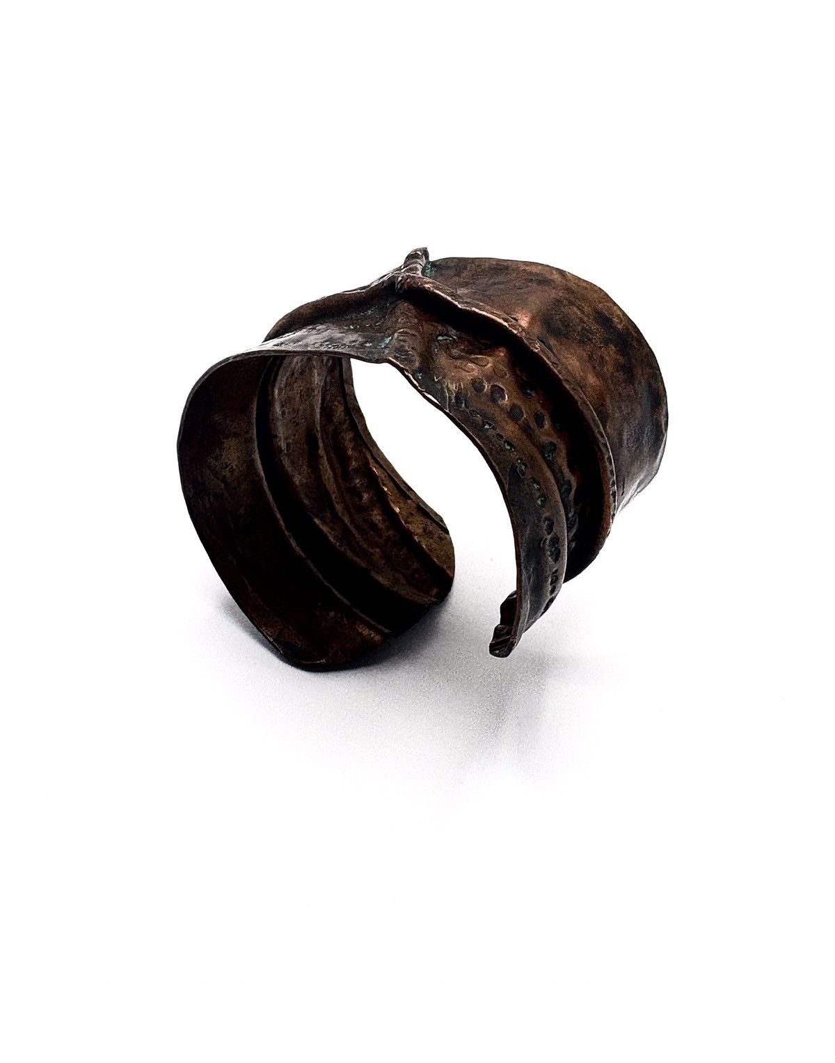 Japanese Brand Handmade Hammered Copper Cuff Bangle Size ONE SIZE - 5 Thumbnail