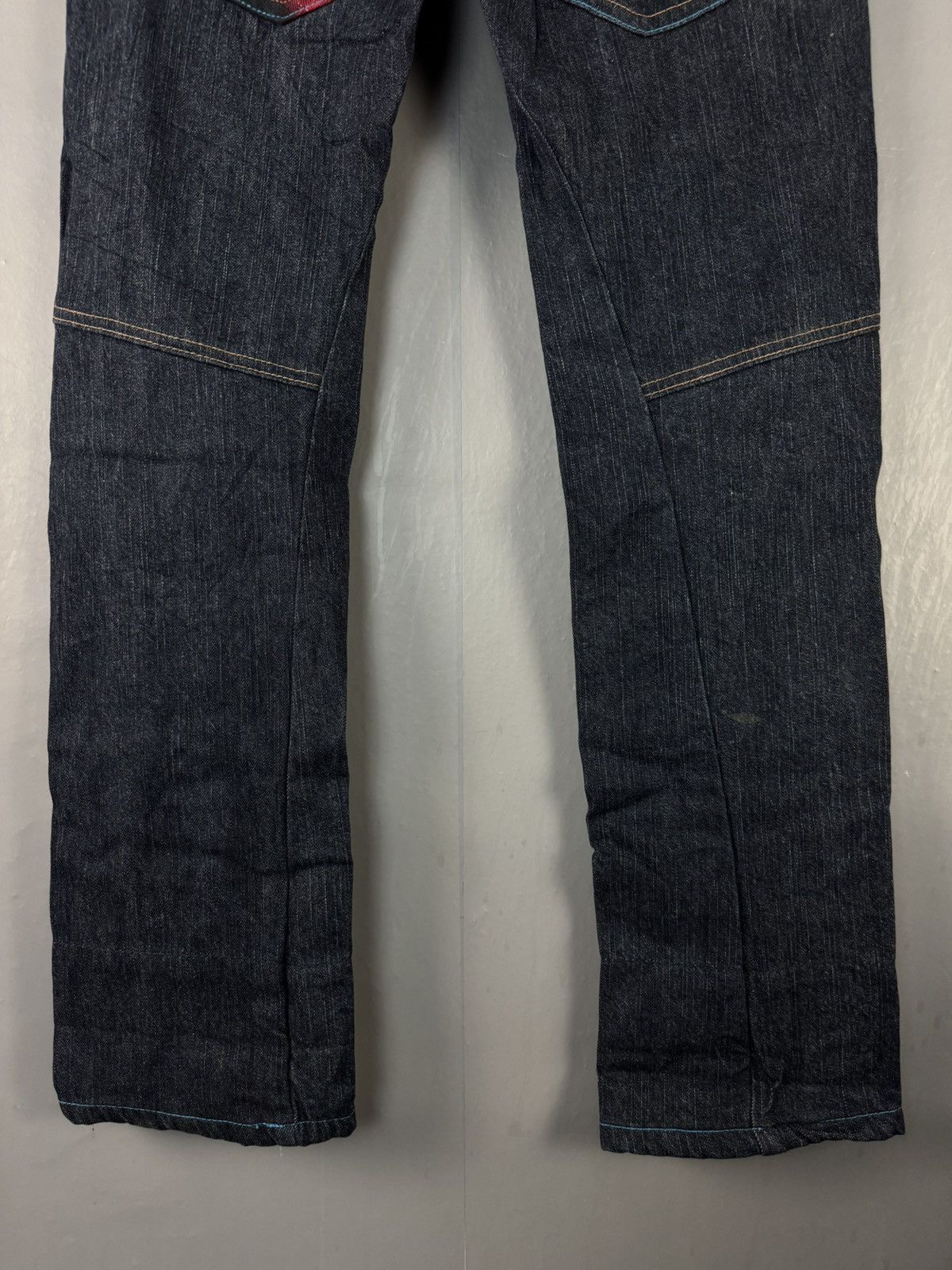 Japanese Brand JAPANESE DESIGN DOUBLE WAIST CURVED PUNK STYLE DENIM JEANS Size US 29 - 10 Thumbnail