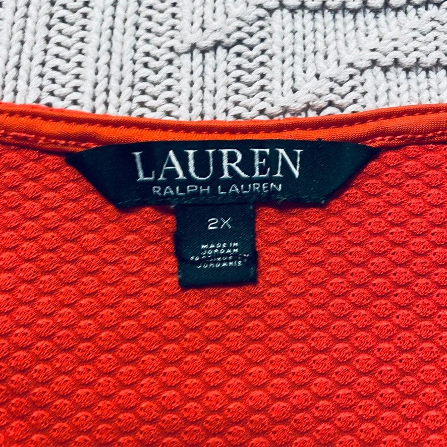 Lauren Ralph Lauren Lauren Ralph Lauren orange waffle quarter zip Size XXL / US 16-18 / IT 52-54 - 3 Thumbnail