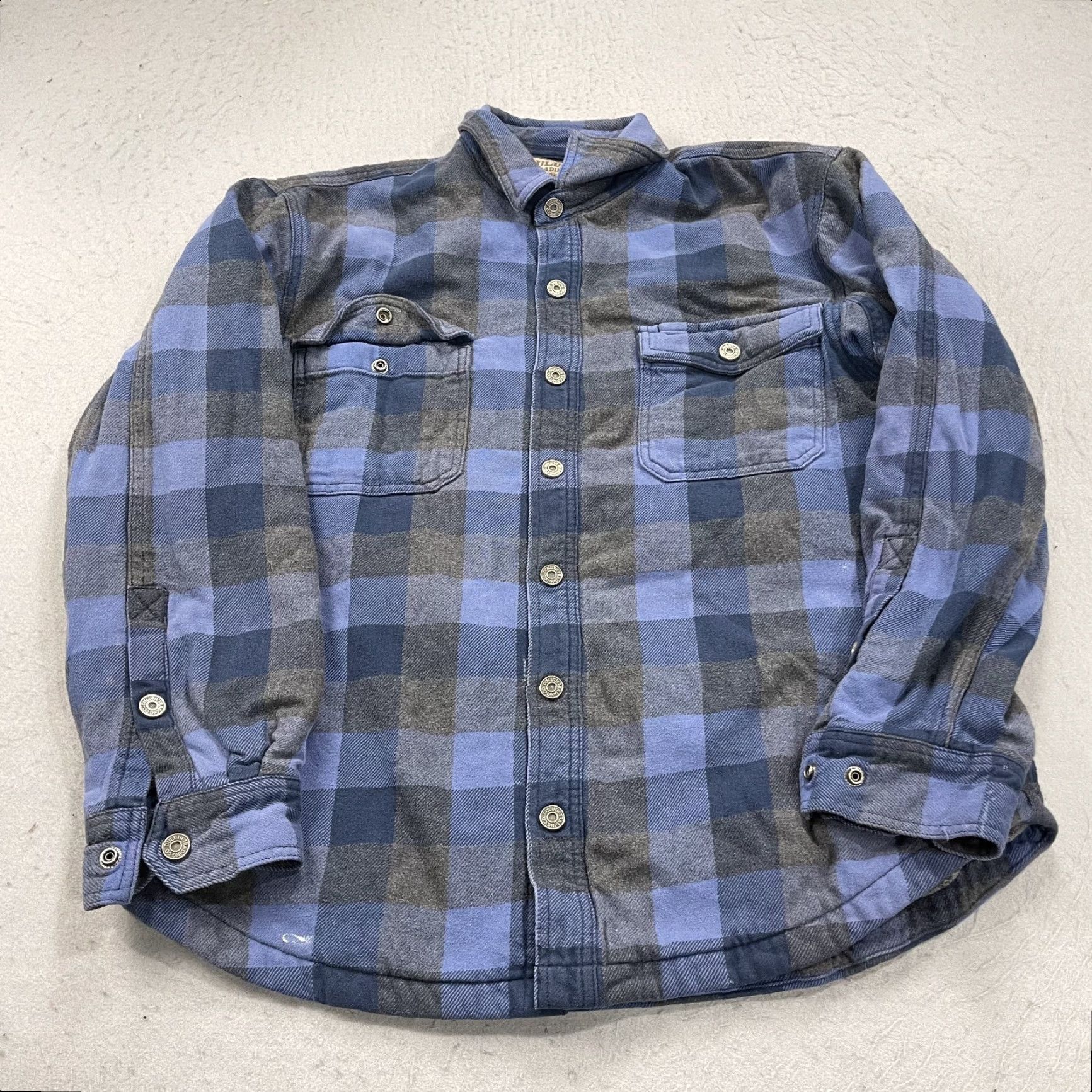 Vintage Duluth Shacket Mens Large Blue Plaid Heavy Flapjack Work Shirt Jacket Size US L / EU 52-54 / 3 - 2 Thumbnail
