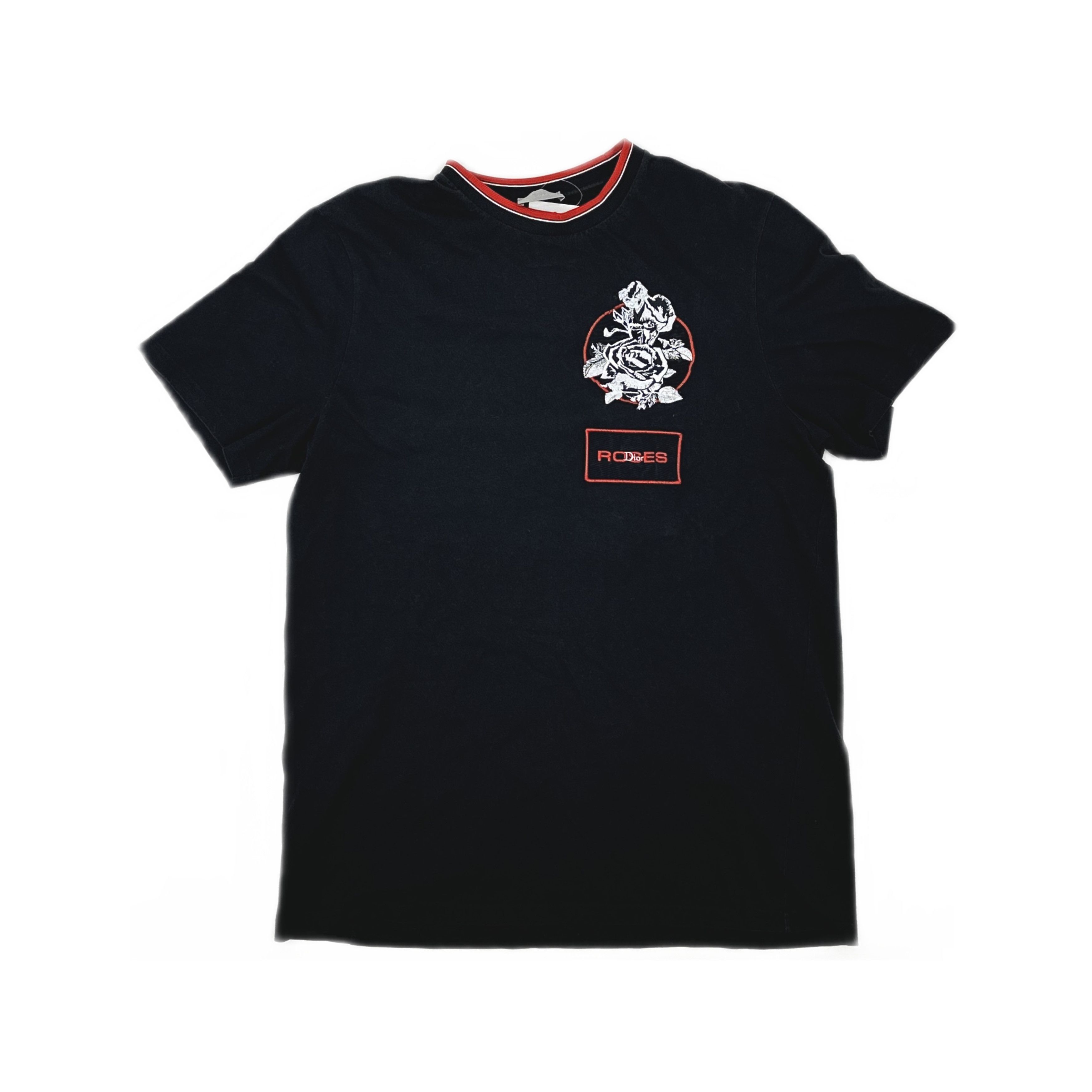 Dior Dior Rose Embroidery T-Shirt Size L Size US L / EU 52-54 / 3 - 1 Thumbnail