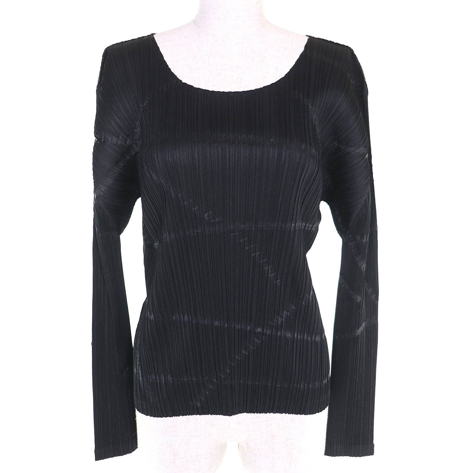 Issey Miyake Issey Miyake PLEATS PLEASE All-over print Polyester Longsleeve T-shirt Textile T-Shirts PP43-JK785 DUTY FREE for USA Size ONE SIZE - 1 Thumbnail