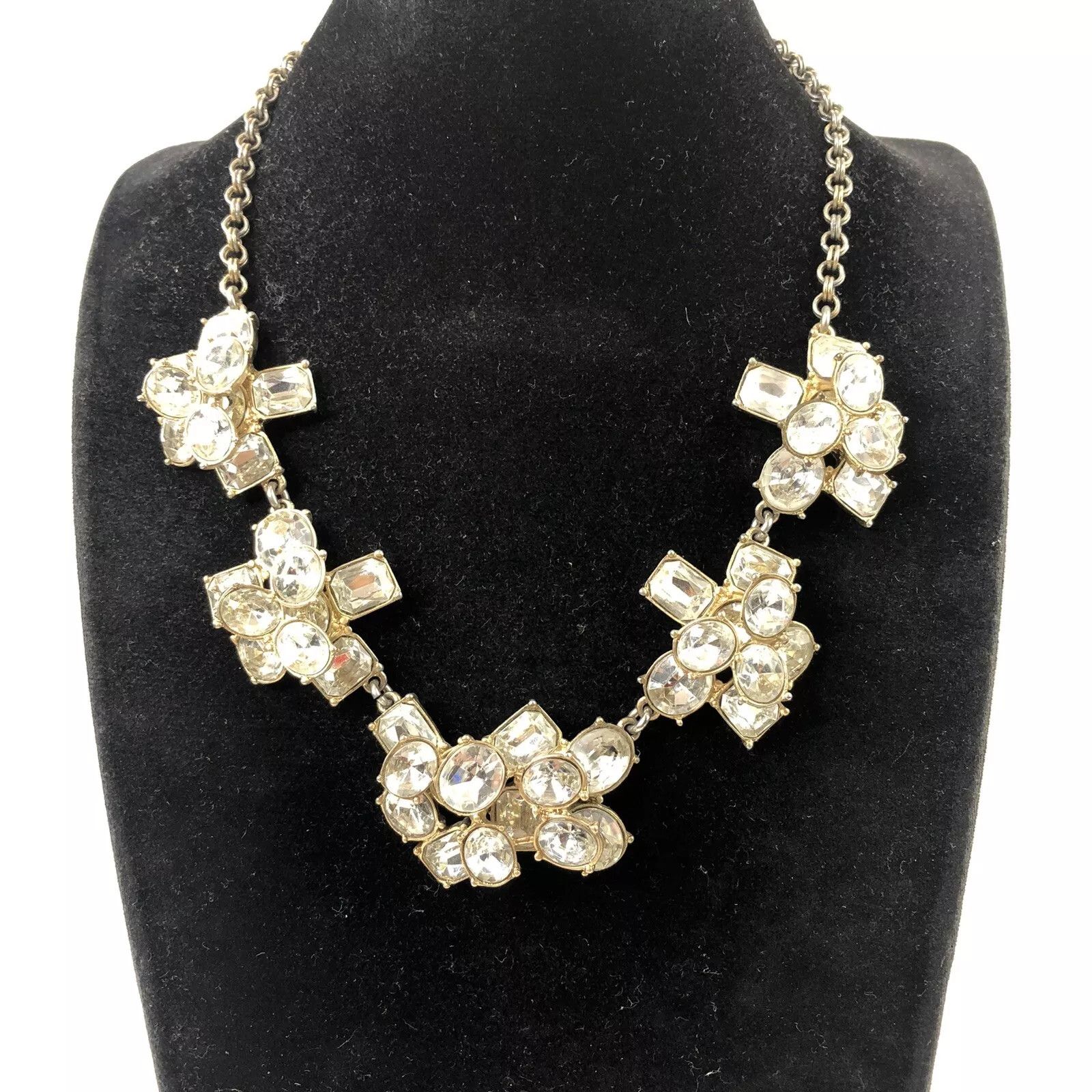 J.Crew J Crew Y2K Rhinestones Necklace Pastel Light Gold Color Size ONE SIZE - 2 Thumbnail