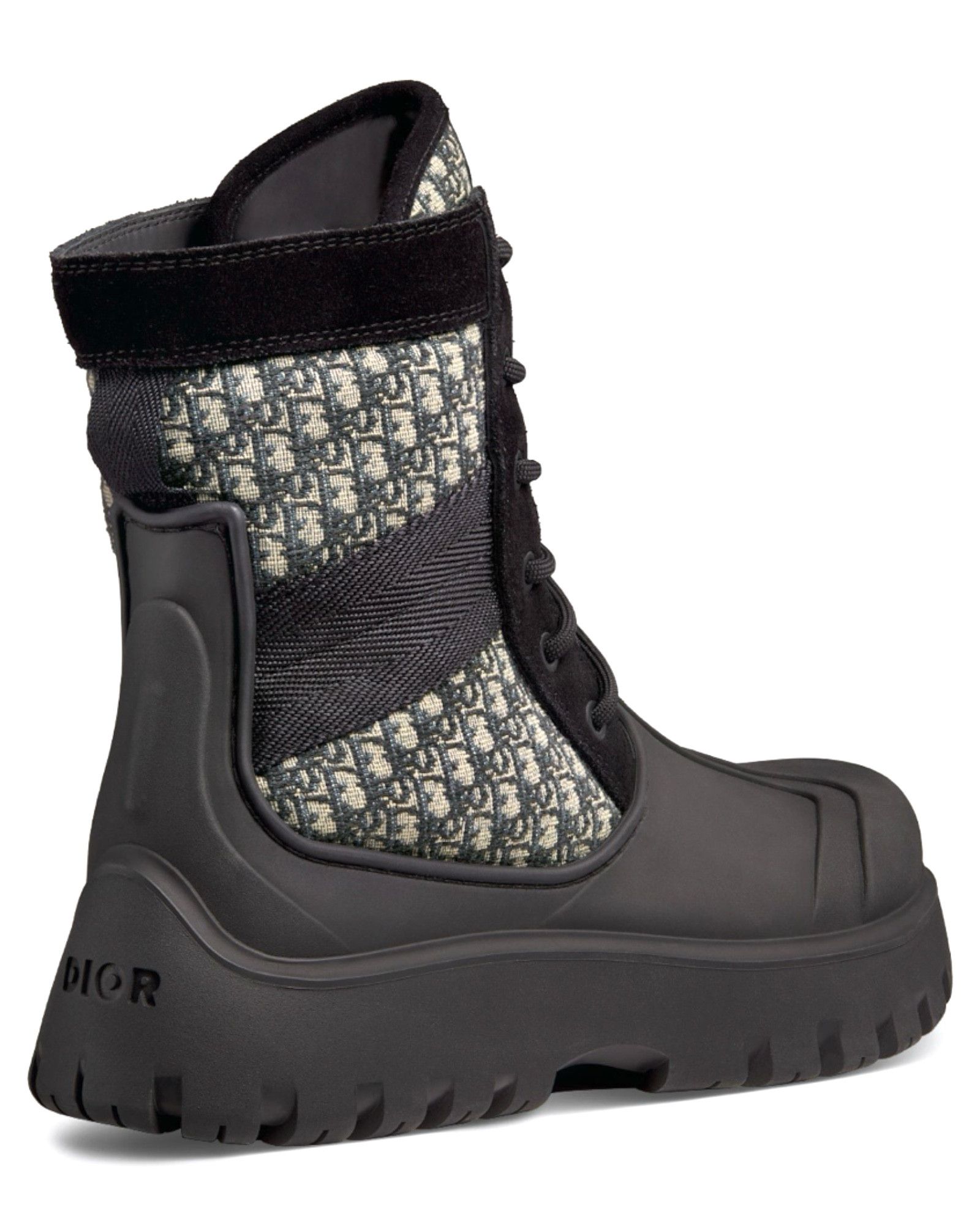 Dior 3BO315ZY_H961 Rubber Jacquard Garden Lace Up Boots Size US 6 / EU 39 - 2 Thumbnail