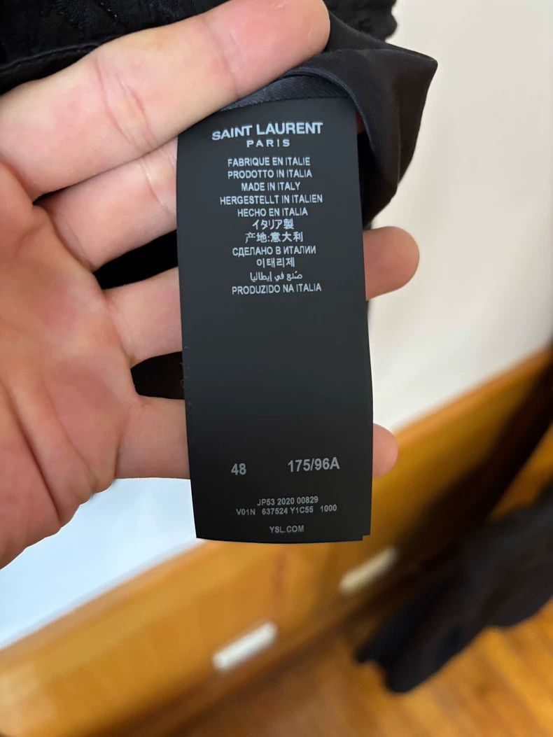 Saint Laurent Paris Saint Laurent 21SS Black Silk Jacket- Size US M / EU 48-50 / 2 - 4 Thumbnail
