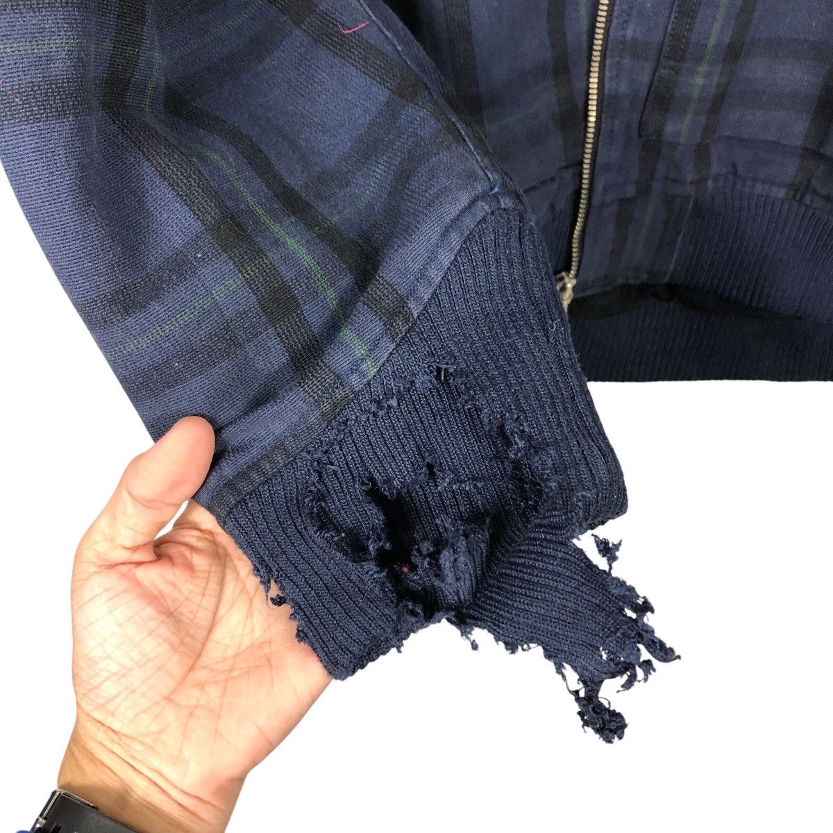 Japanese Brand × Vintage 📌Vintage Biker Jacket Breath Tartan Design Issey Miyake Size US M / EU 48-50 / 2 - 18 Thumbnail