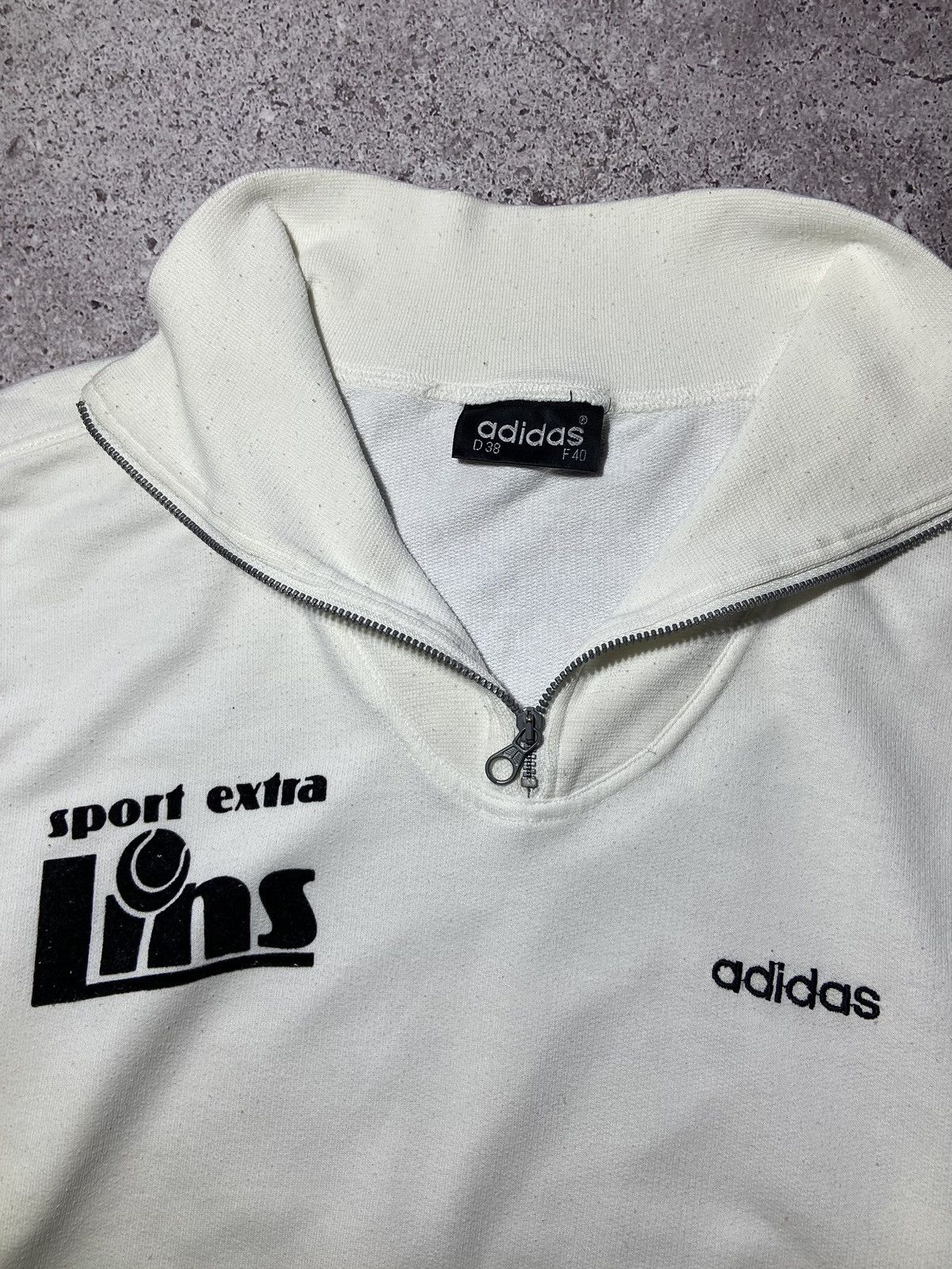 Adidas × Vintage 💥Adidas vintage 80s-90s rare white sweatshirt‼️ Size US M / EU 48-50 / 2 - 5 Thumbnail