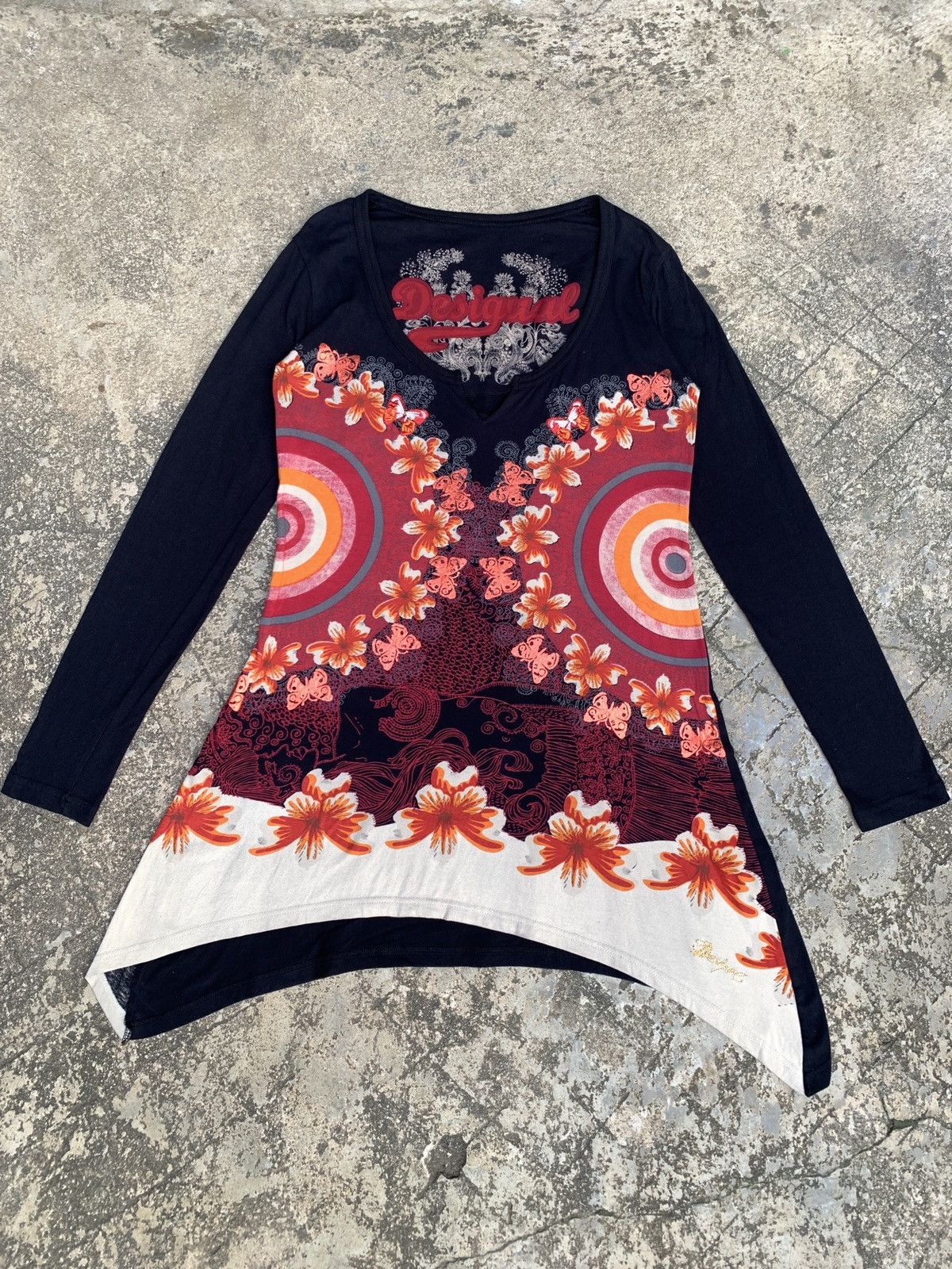 Designer × Desigual Desigual Graphic Dressy Top Size M / US 6-8 / IT 42-44 - 1 Thumbnail