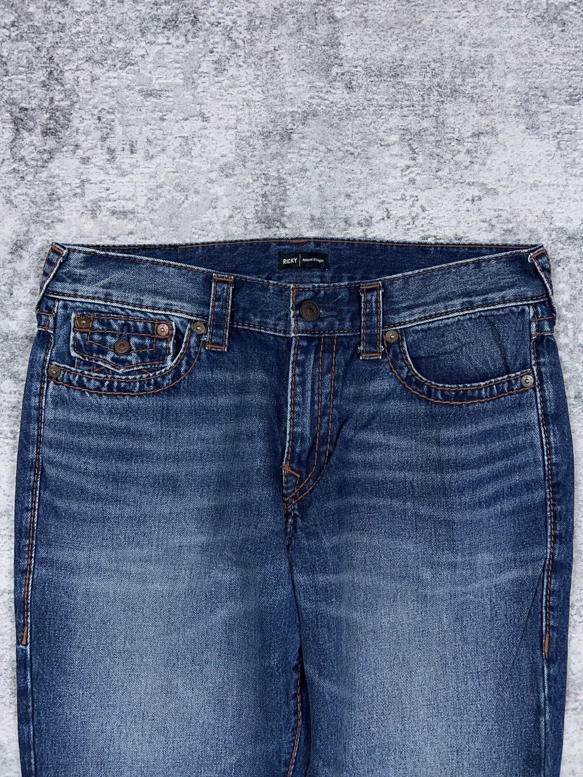 True Religion × Vintage True Religion Relaxed Straight Ricky Jeans 36x33 Size US 36 / EU 52 - 4 Thumbnail