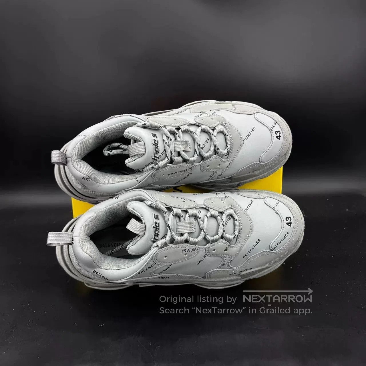Balenciaga Gray Low-Top Sneakers Size 10. Size US 10 / EU 43 - 5 Thumbnail