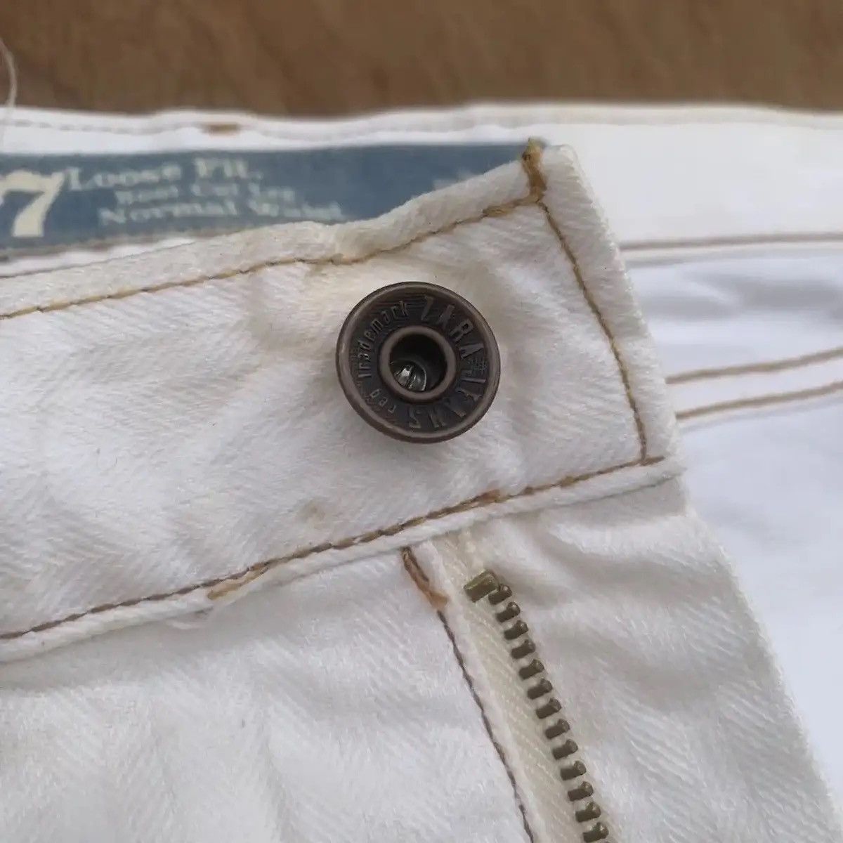 Vintage FLARES TROUSERS JEANS LOOSE FIT FADED PANTS MADE IN SPAIN Size US 31 - 8 Thumbnail