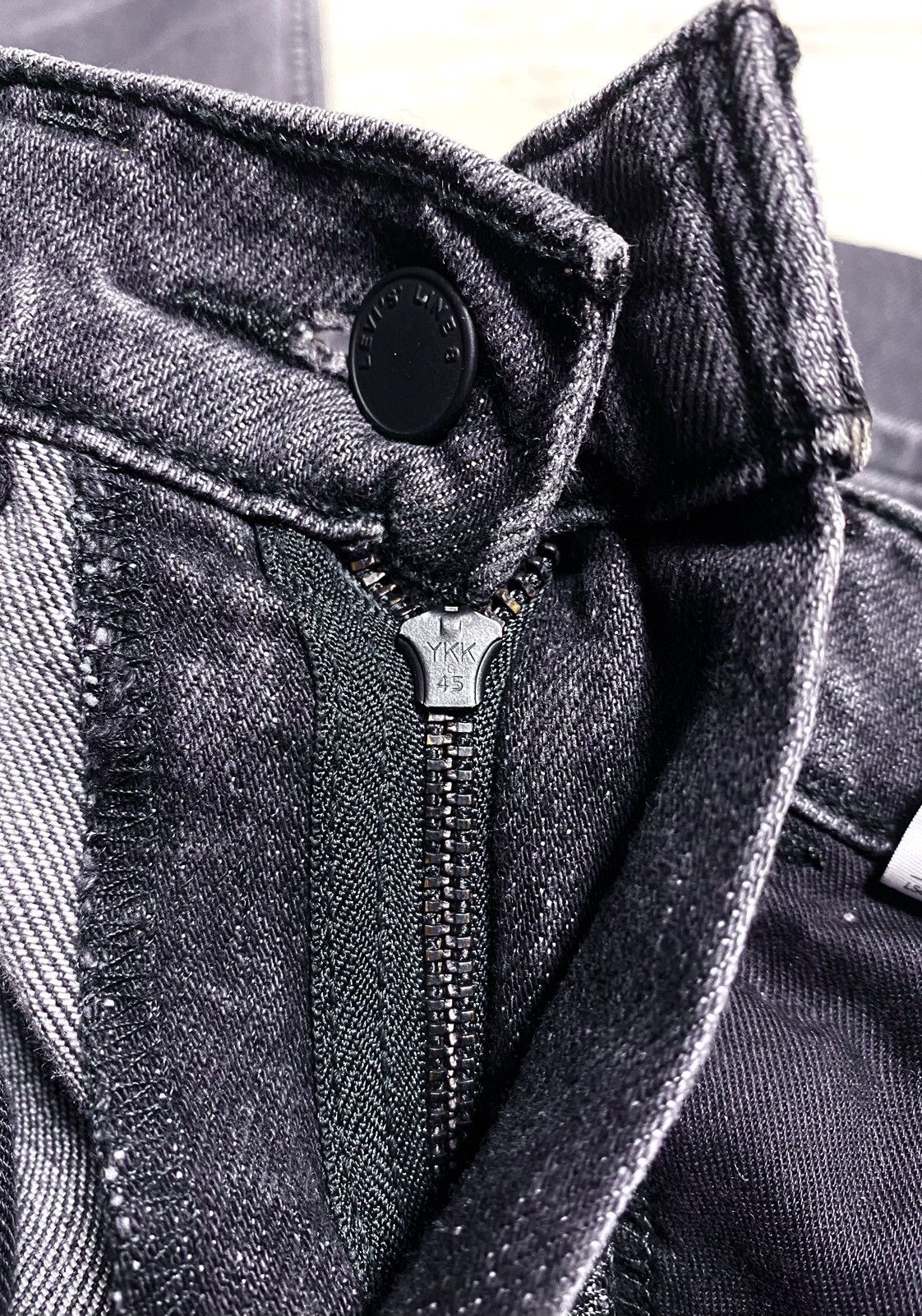 Levi's Made & Crafted Levi’s Line 8 Graphite Black Washed Cropped Jeans Denim Mom Size 28" / US 6 / IT 42 - 21 Thumbnail