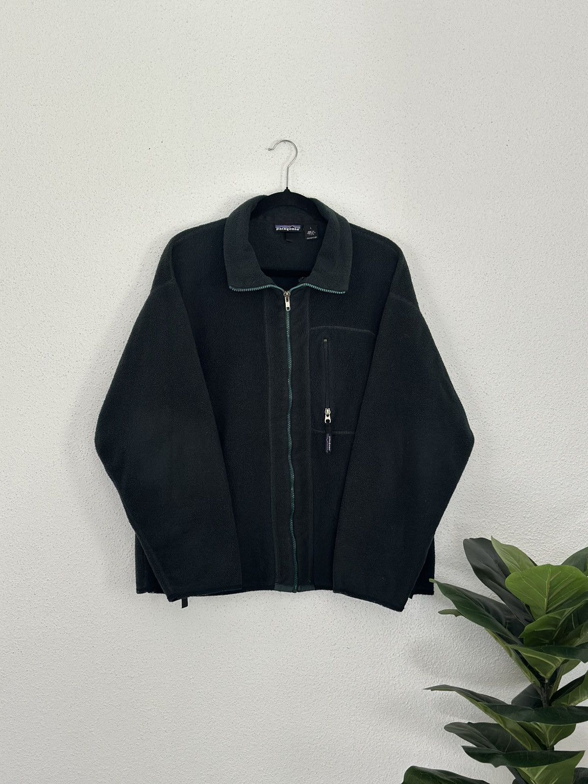 Patagonia Vintage 90s Patagonia Deep Pile Fleece Jacket Large Full Zip Size US L / EU 52-54 / 3 - 1 Thumbnail