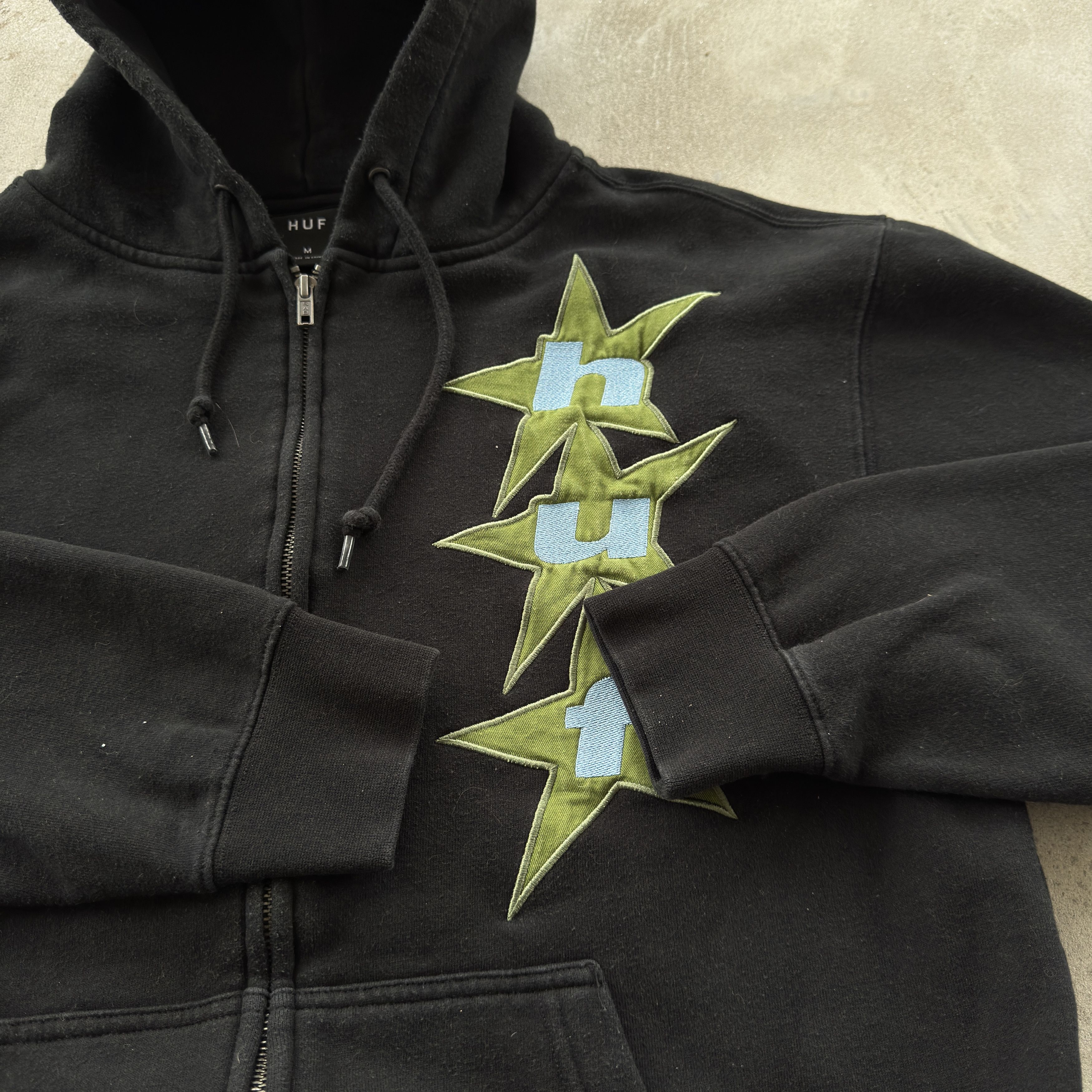Huf Vintage 90s Huf Full Zip Hooded Sweatshirt Size US M / EU 48-50 / 2 - 4 Thumbnail