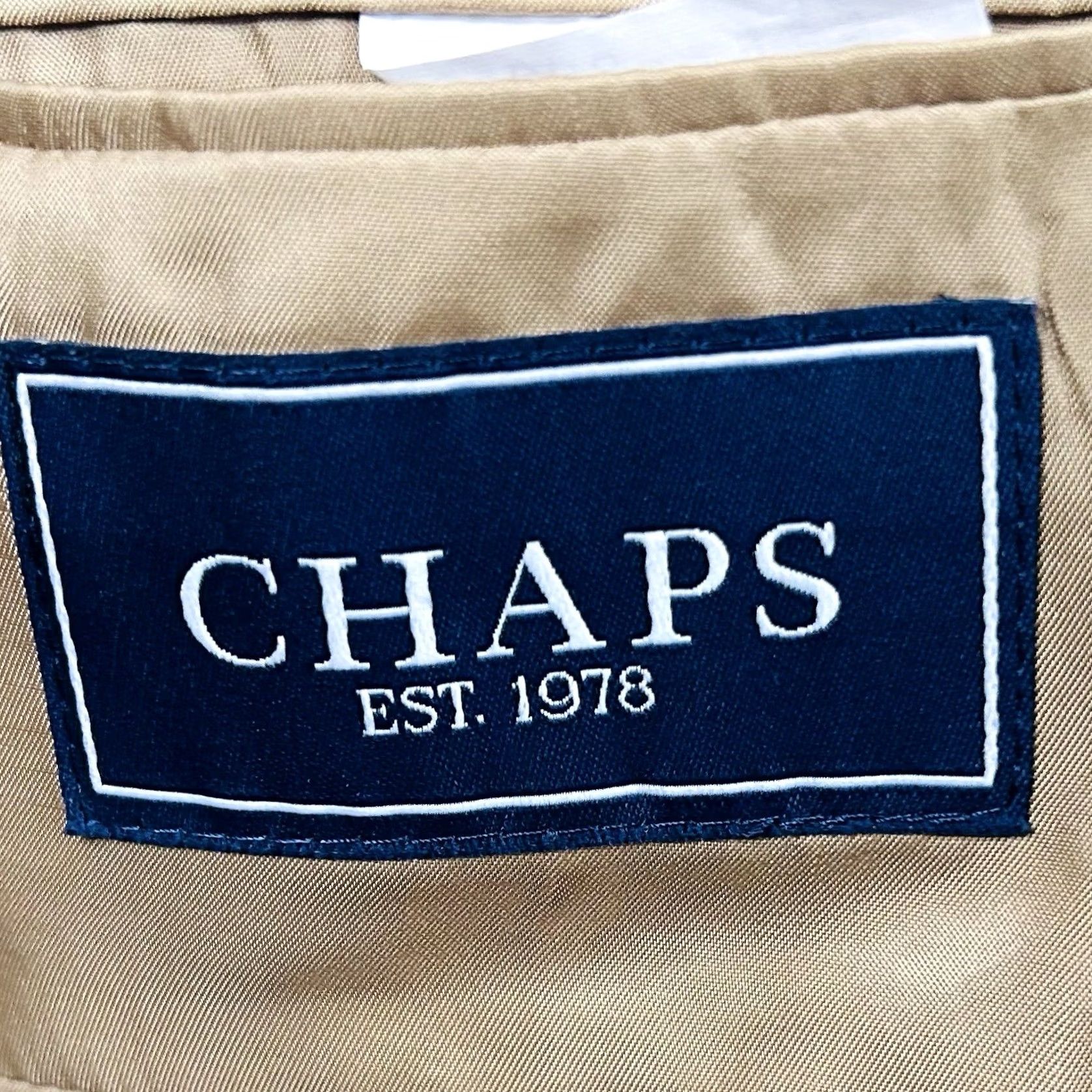 Chaps Chaps Sport Coat 42R Silk Wool Blend Gold Houndstooth Two-Button Lined Vented Jacket Men Regular Notch Lapel Vintage No Size US XS / EU 42 / 0 - 3 Thumbnail