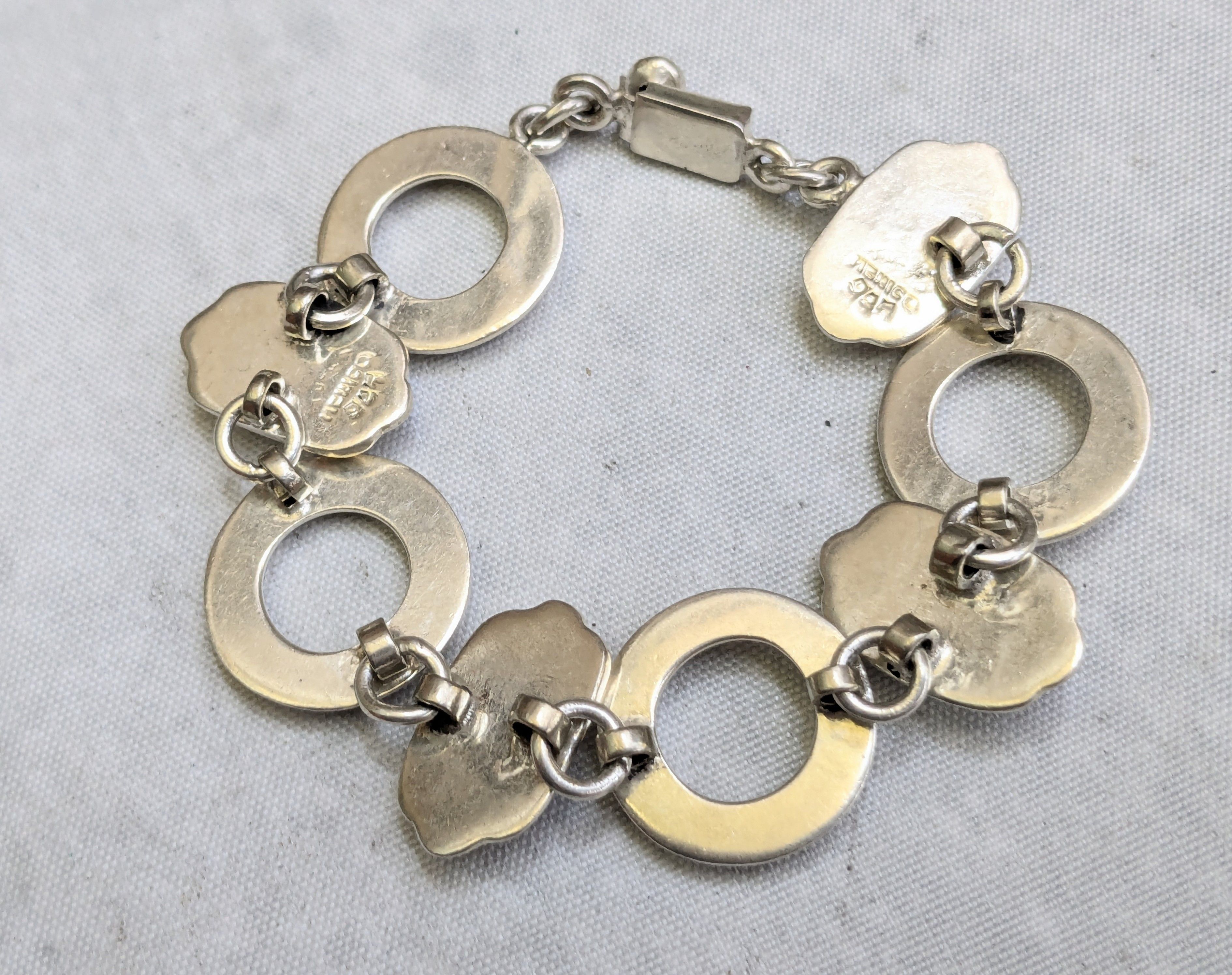 Vintage Vintage Sterling Silver Bracelet Taxco 6.75" Hollow Mexico Size ONE SIZE - 10 Thumbnail