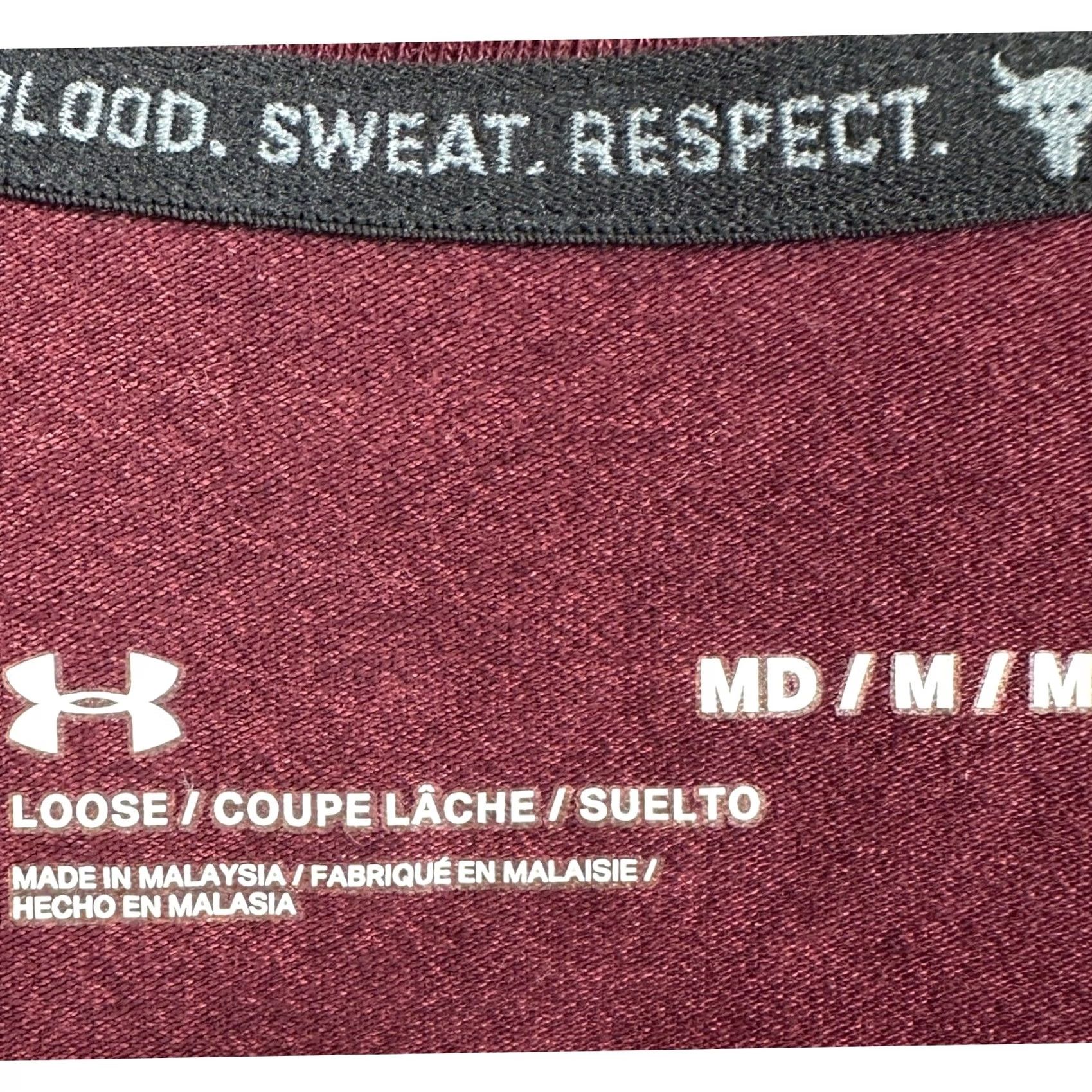 Under Armour Under Armour Project Rock T-Shirt Mens M Maroon Loose Fit Short Sleeve Crew Neck Graphic Print Logo Leaders: The Rock Outlaw Mana 90s Size US M / EU 48-50 / 2 - 4 Thumbnail