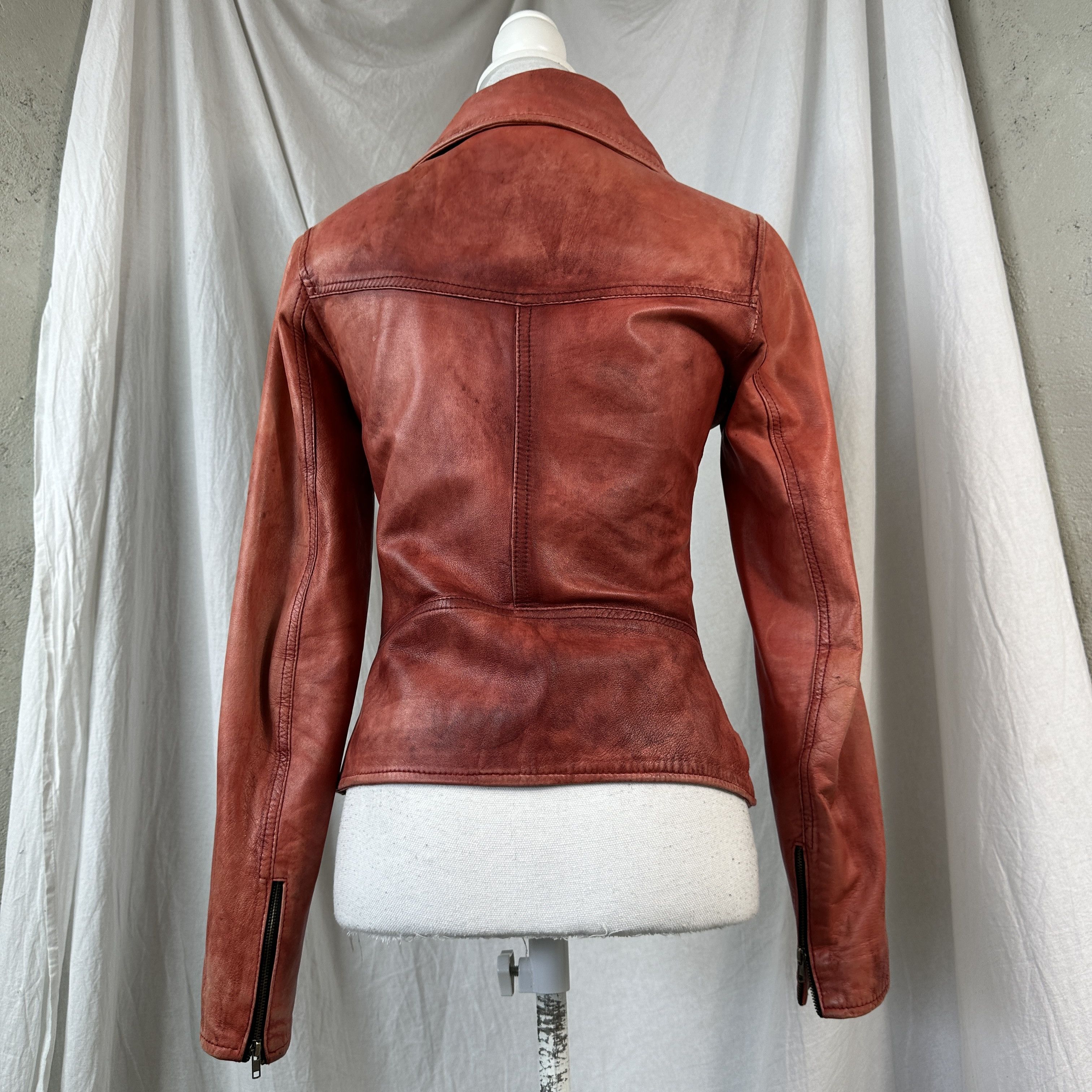Vintage Cherry Red Leather Jacket Size US S / EU 44-46 / 1 - 7 Thumbnail