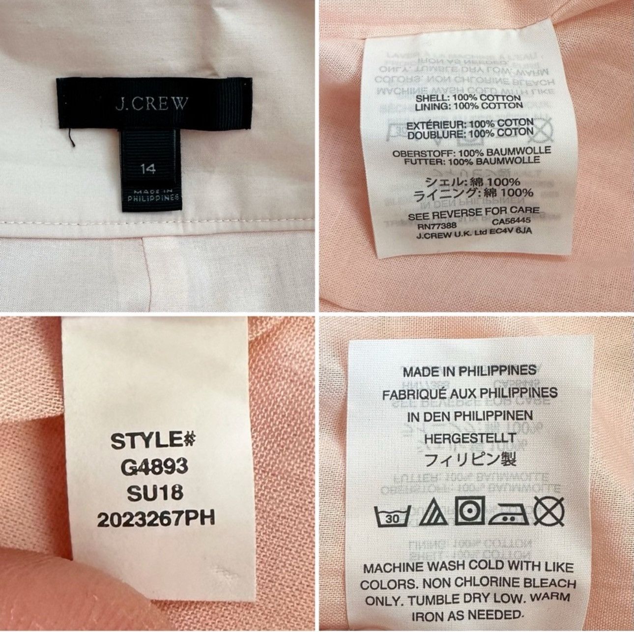 J.Crew NWOT J. Crew Tiewaist Cotton Poplin Pink Shorts Size 36" / US 14 / IT 50 - 10 Thumbnail