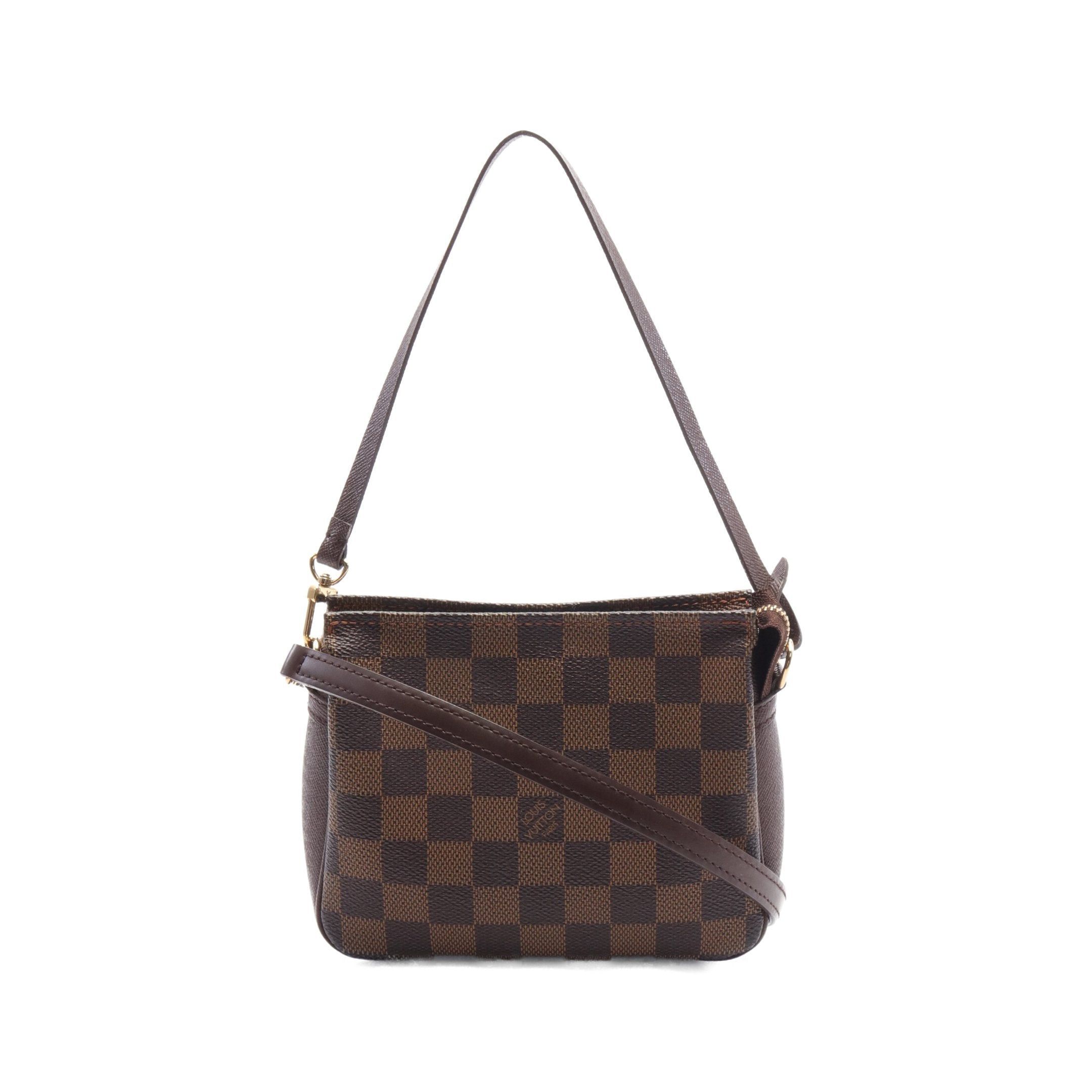 Louis Vuitton Louis Vuitton Truth Makeup Damier Ebene Handbag Leather Brown Size ONE SIZE - 1 Thumbnail