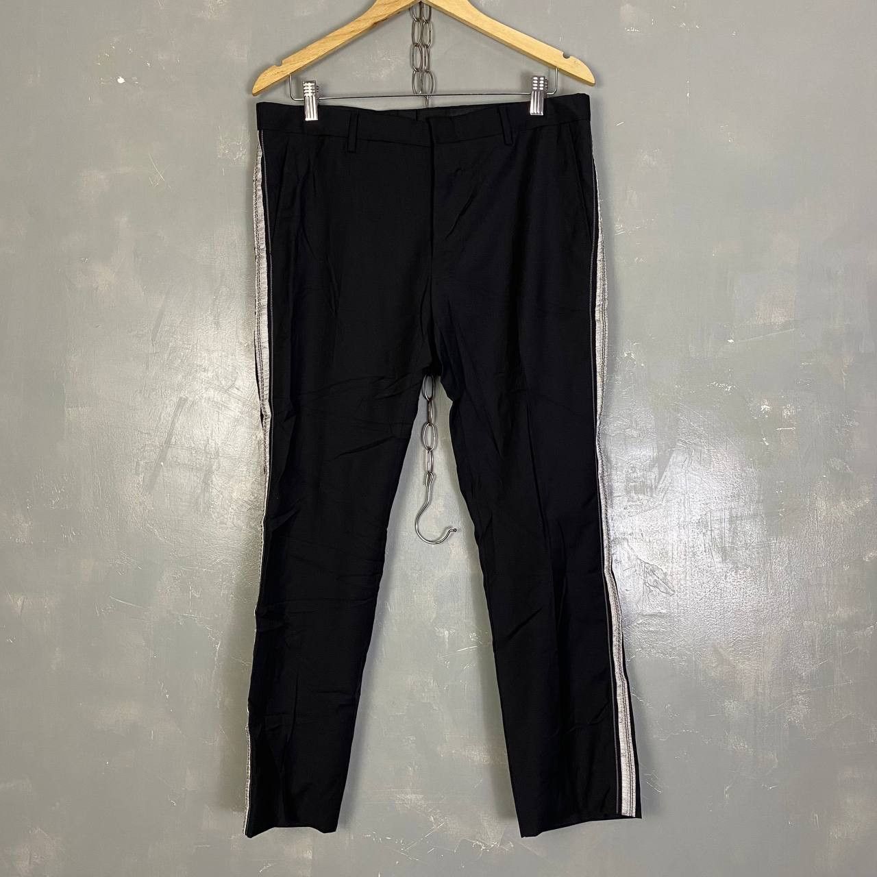 Lanvin Lanvin Wool Tuxedo Stripe Zip-Fly Dress Pants Size US 34 / EU 50 - 1 Thumbnail