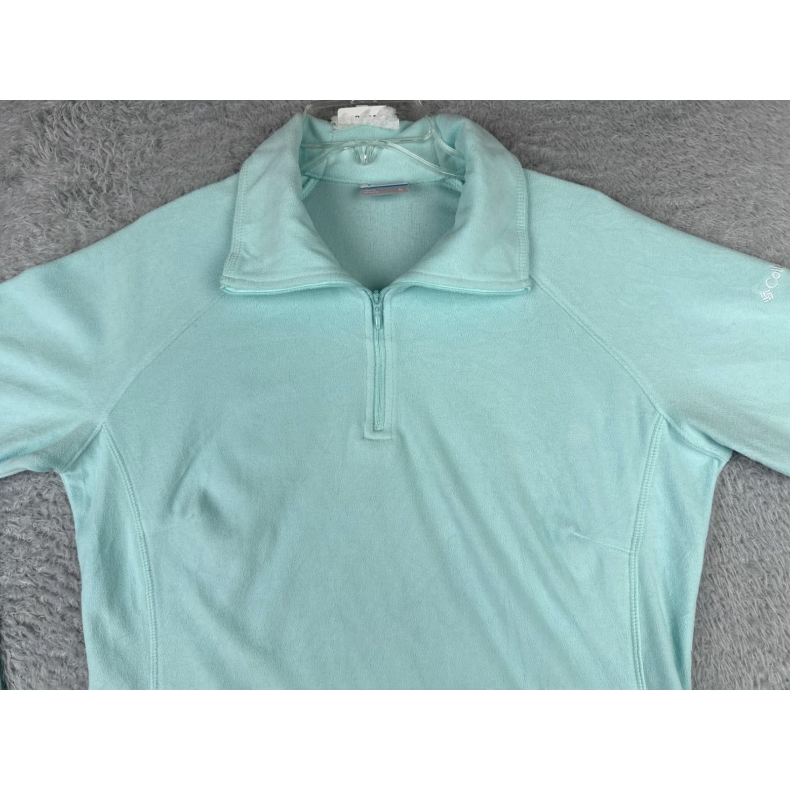 Altea Columbia Sweater Womens XL Teal Fleece 1/4 Zip Mock Neck Lightweight Pullover Casual Outdoor University) Size XL / US 12-14 / IT 48-50 - 4 Thumbnail