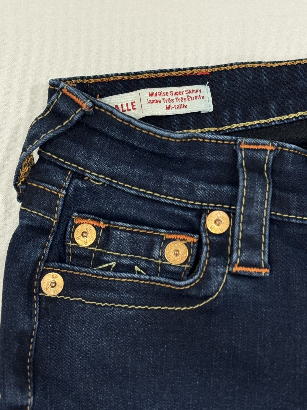 True Religion True Religion Halle Mid Rise Super Skinny Jeans Womens 26 Size 26" / US 2 / IT 38 - 6 Thumbnail